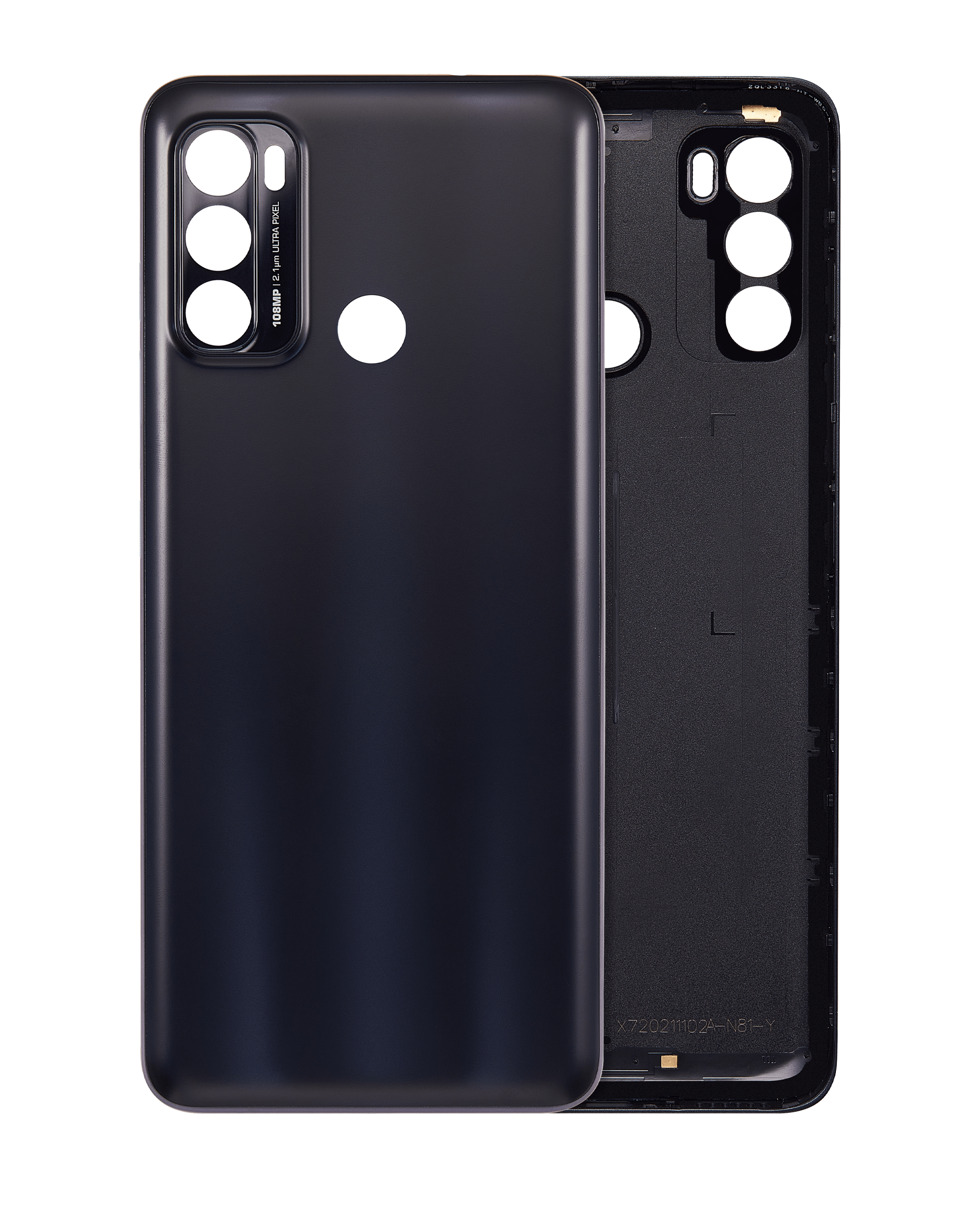 Back Cover Glass Compatible For Motorola Moto G60 (Xt2135 / 2021) (Black)