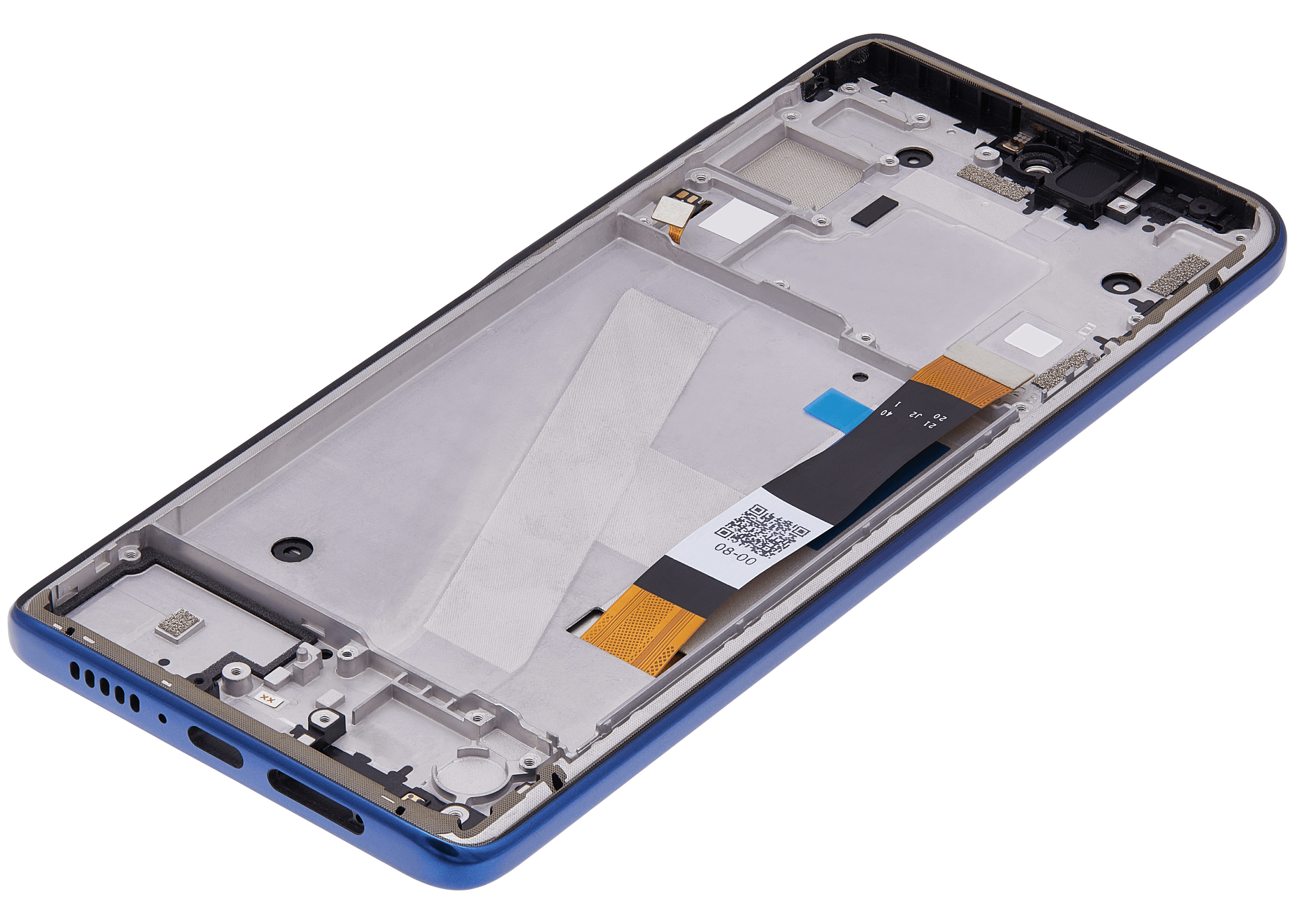 Lcd Assembly With Frame Compatible For Motorola Edge 5G (Xt2141 / 2021) (Official - Not Aftermarket) (Nebula Blue)