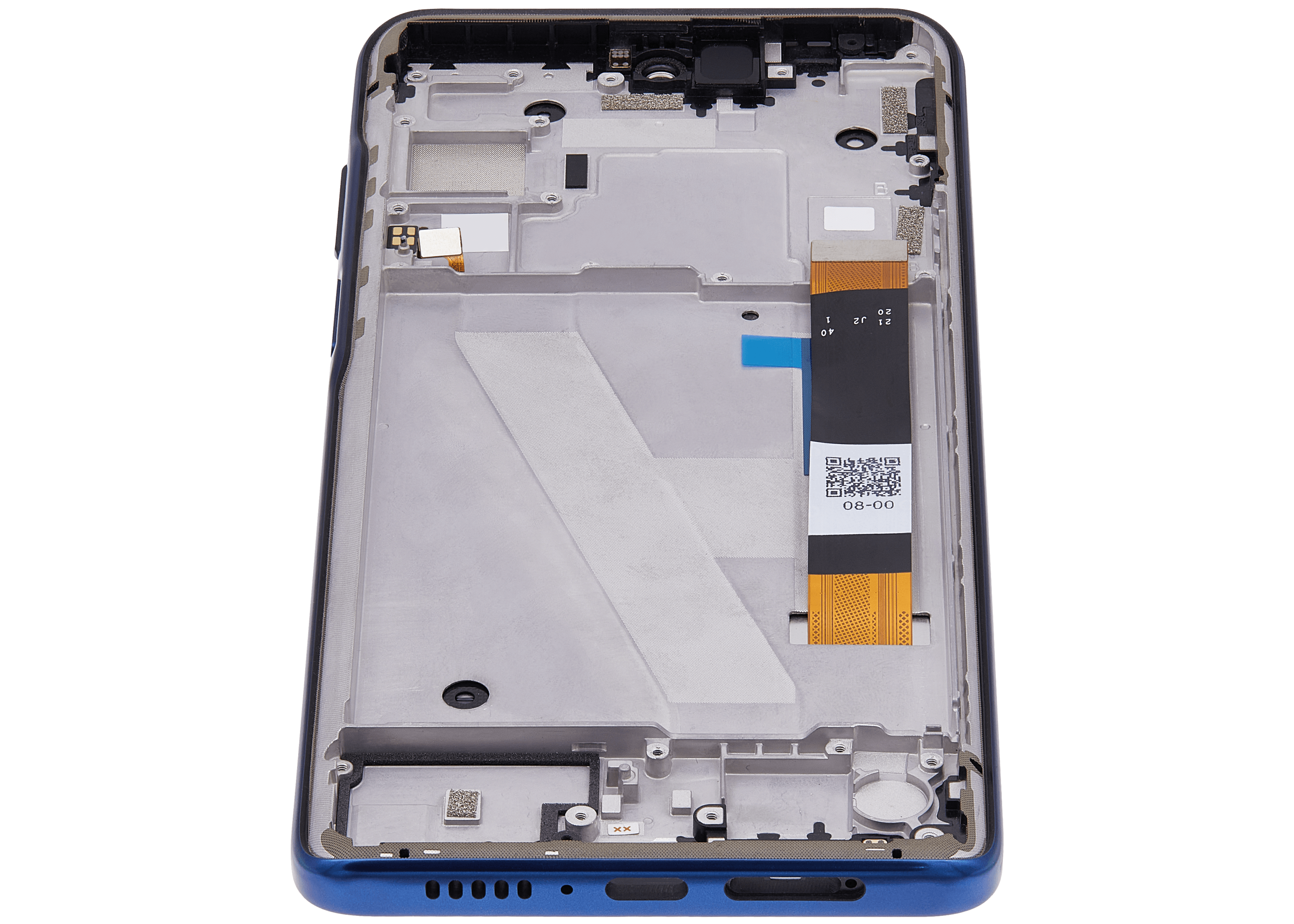 Lcd Assembly With Frame Compatible For Motorola Edge 5G (Xt2141 / 2021) (Official - Not Aftermarket) (Nebula Blue)