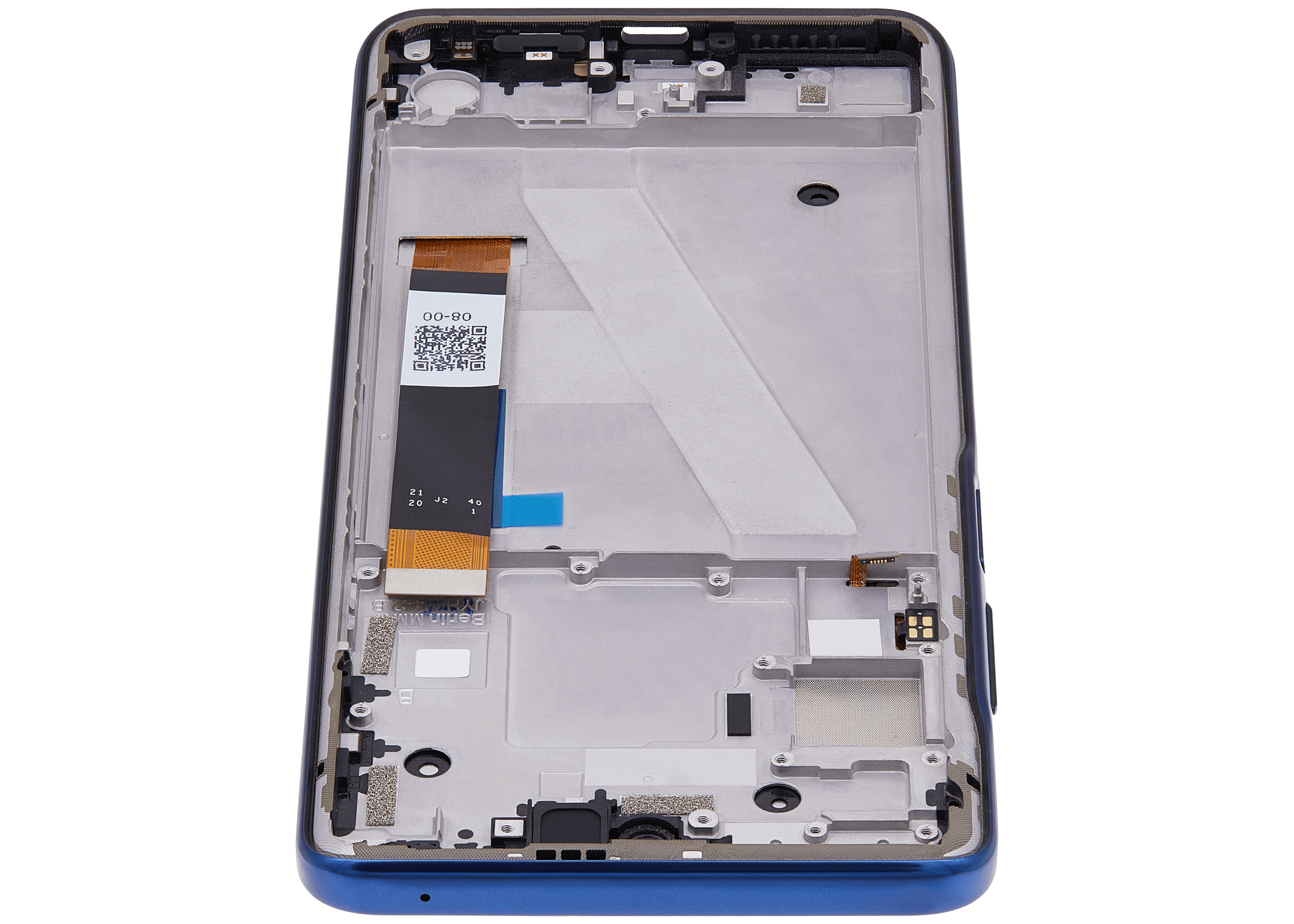 Lcd Assembly With Frame Compatible For Motorola Edge 5G (Xt2141 / 2021) (Official - Not Aftermarket) (Nebula Blue)