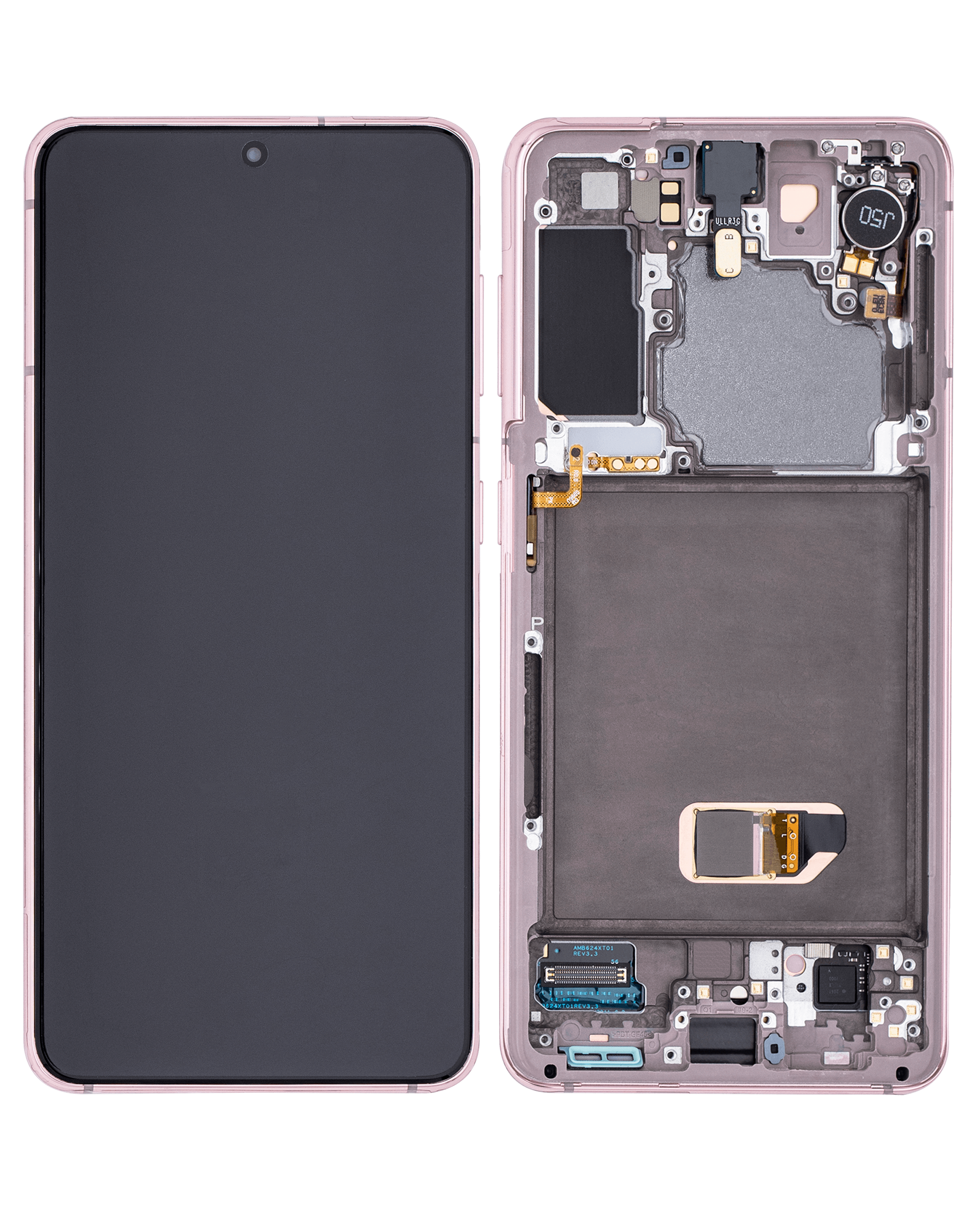Oled Assembly With Frame Compatible For Samsung Galaxy S21 Plus 5G (Blemish: Grade B) (Phantom Violet / Pink / Gold)