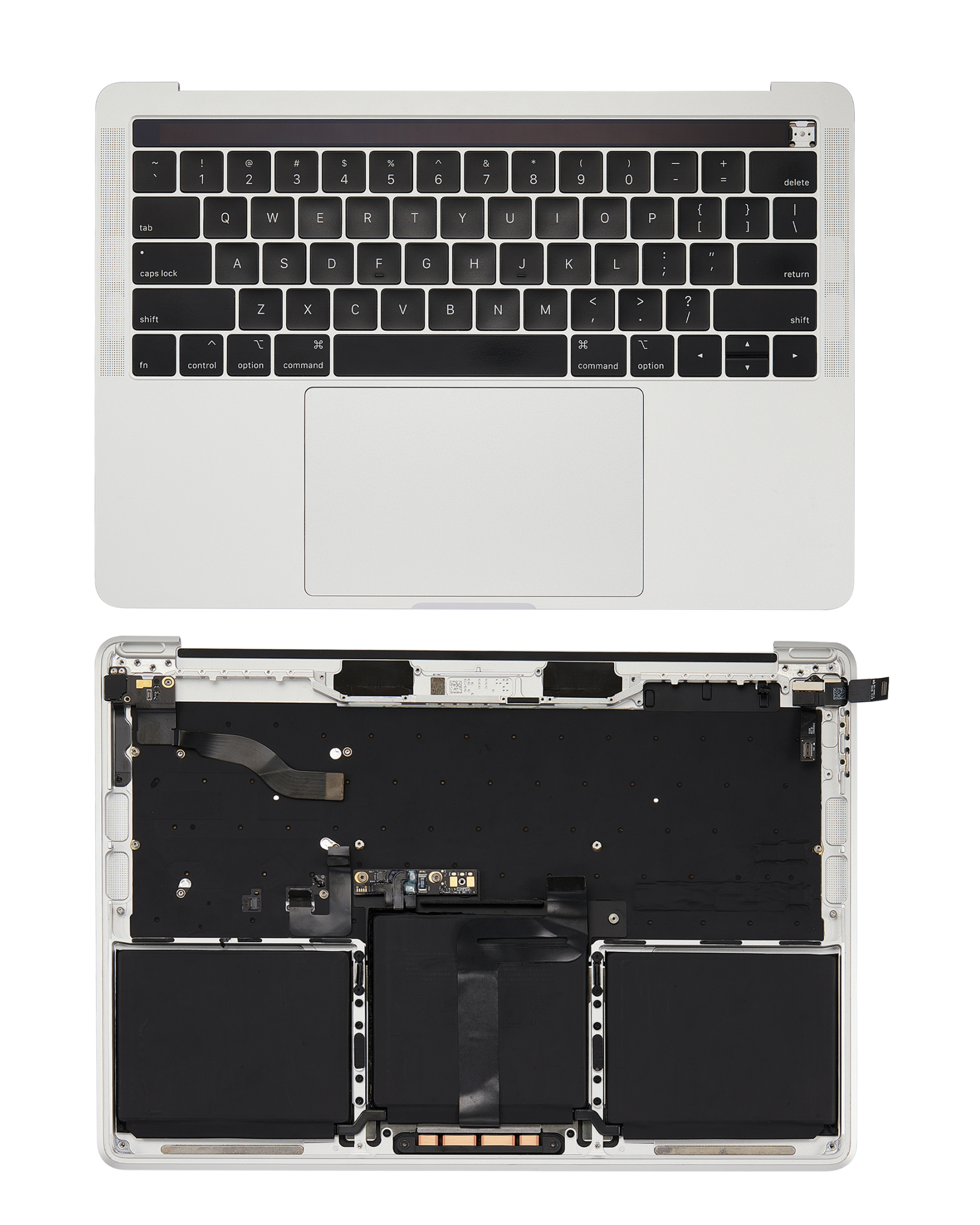 Top Case Assembly (With Battery And Keyboard) Compatible For Macbook Pro 13" (A2159 / Mid 2019) (Us English) (Used  Pull: Grade A) (Silver)