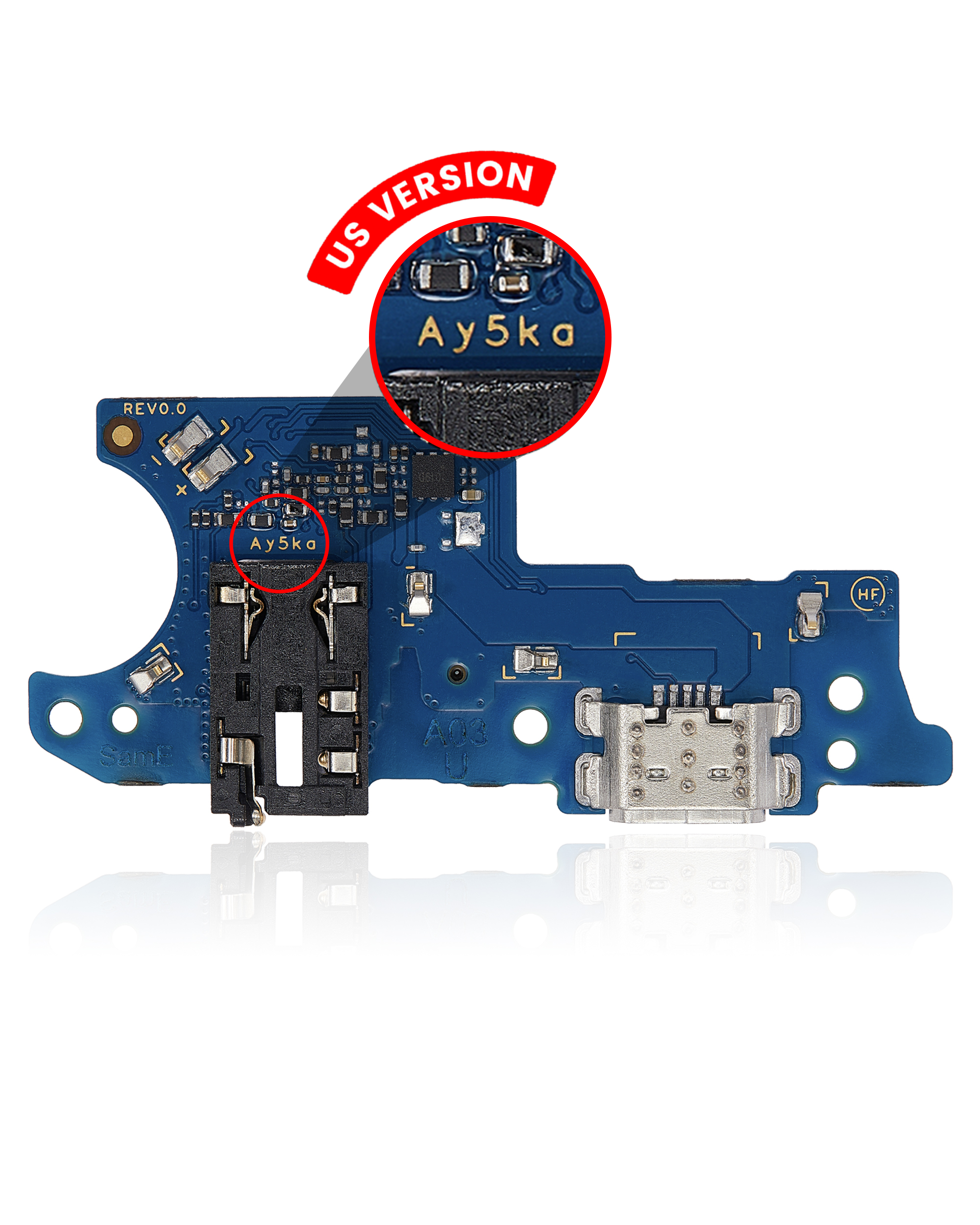 Charging Port Board With Headphone Jack Compatible For Samsung Galaxy A03 (A035 / 2021) (Us Version) (Premium)