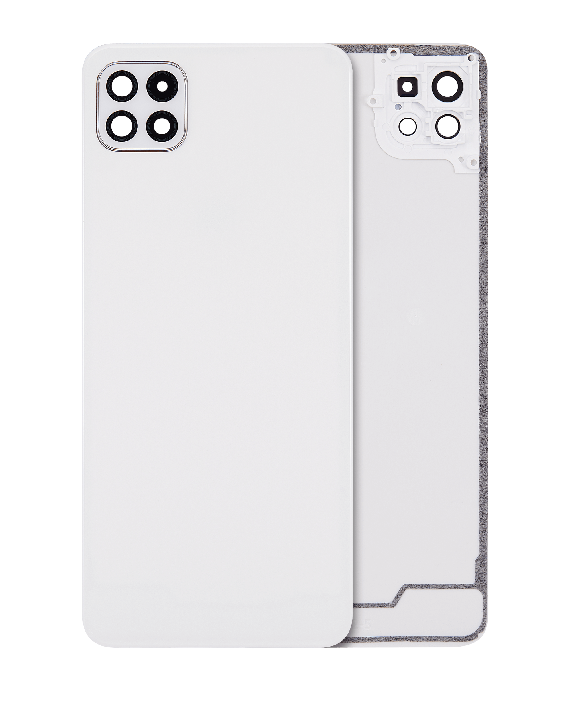 Back Cover Glass With Camera Lens Compatible For Samsung Galaxy A22 5G (A226 / 2021) (Aftermarket Plus) (White)