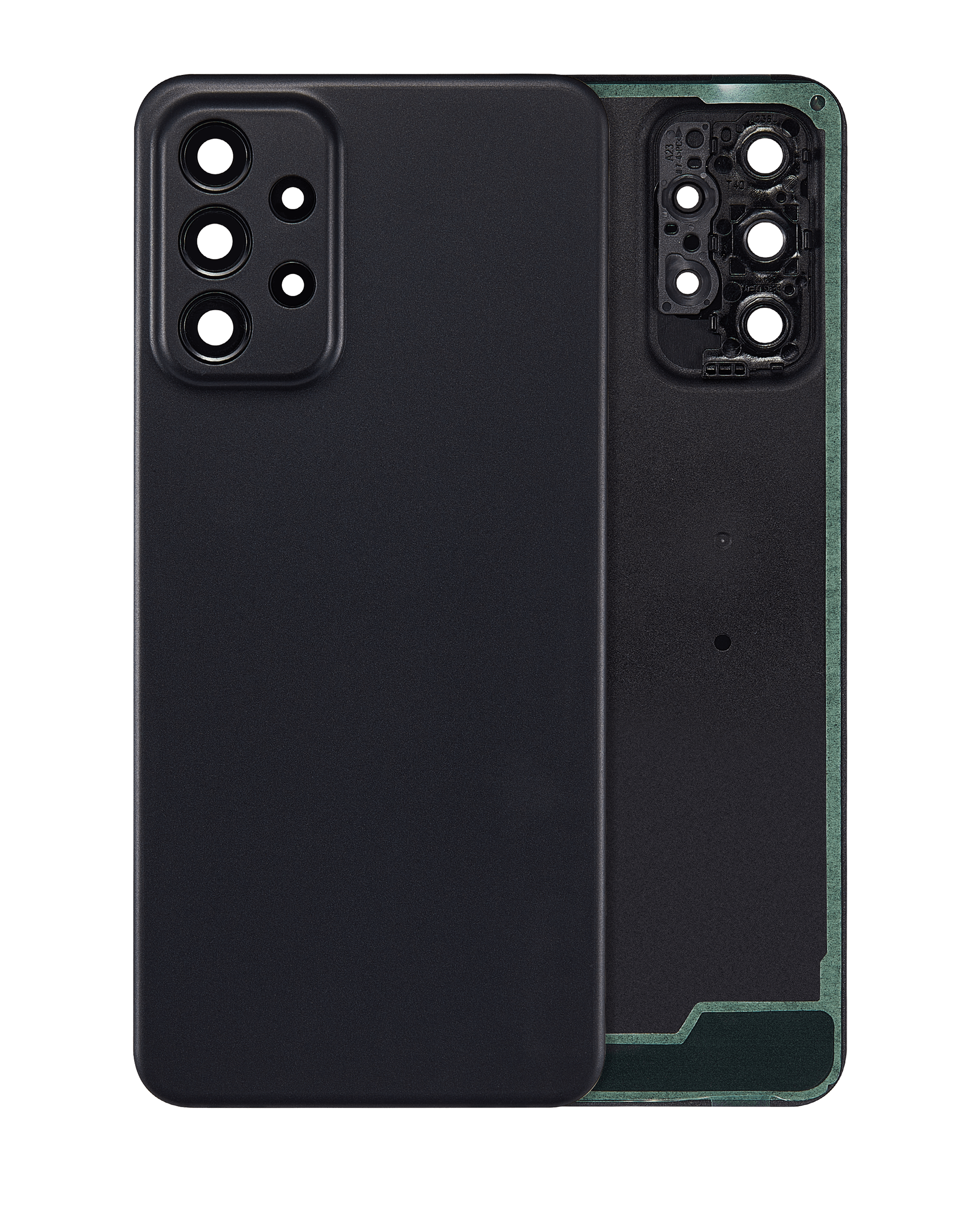 Back Cover Glass With Camera Lens Compatible For Samsung Galaxy A23 5G (A236 / 2022) (Black)