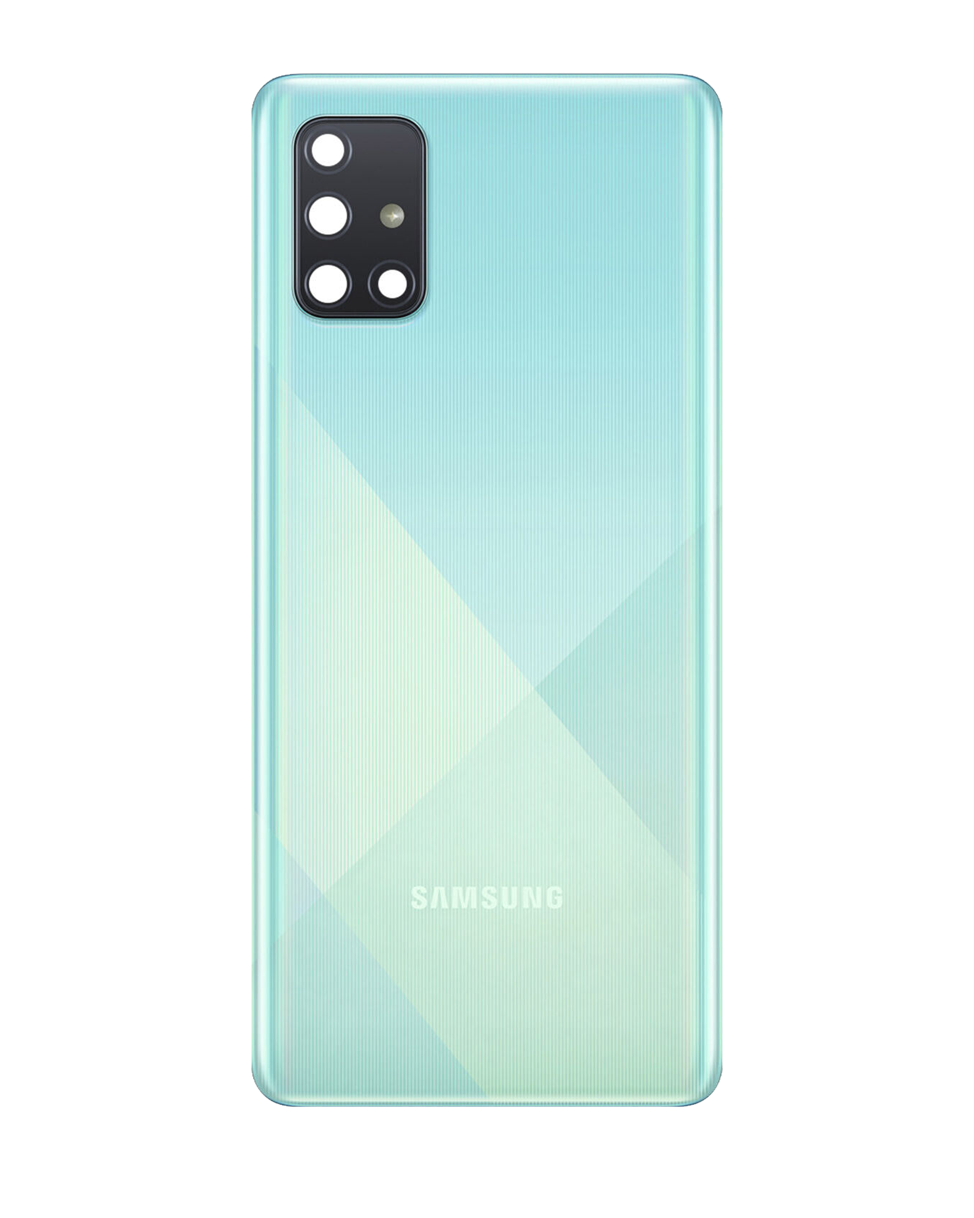 Back Cover Glass With Camera Lens Compatible For Samsung Galaxy A71 (A715 / 2020) (Service Pack) (Prism Crush Blue)
