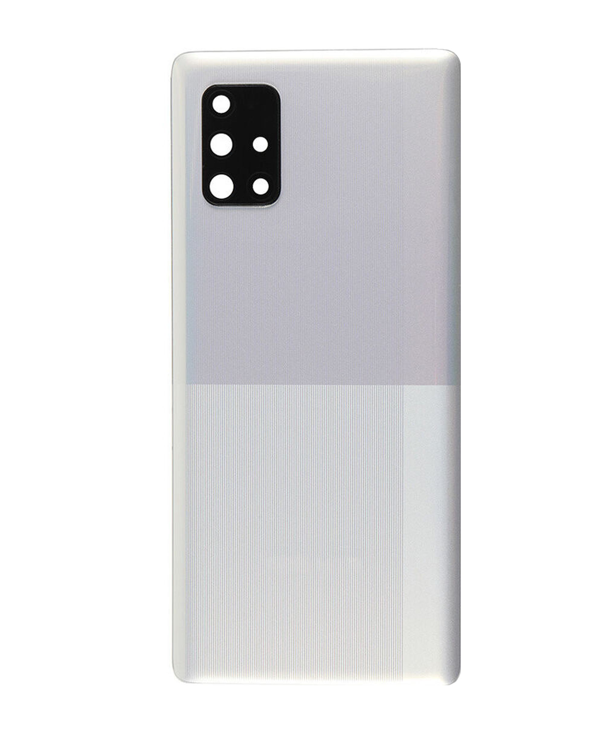 Back Cover Glass With Camera Lens Compatible For Samsung Galaxy A71 (A715 / 2020) (Service Pack) (Prism Crush Silver)