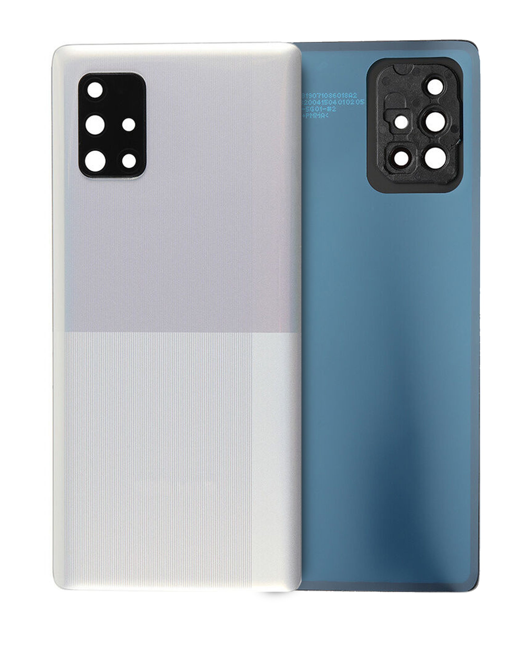 Back Cover Glass With Camera Lens Compatible For Samsung Galaxy A71 (A715 / 2020) (Service Pack) (Prism Crush Silver)