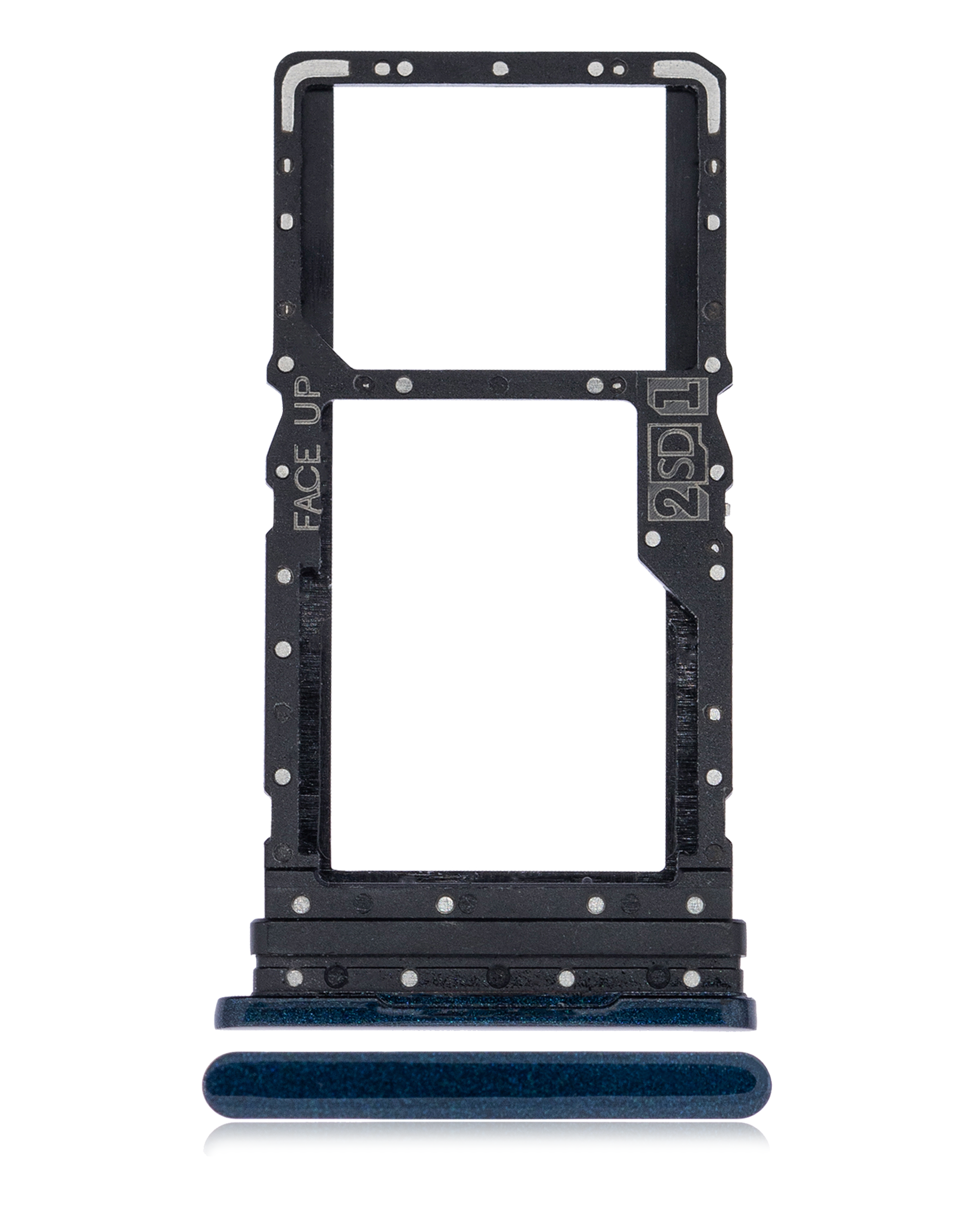 Dual Sim Card Tray Compatible For Motorola Moto G8 Power (Xt2041-1 / Xt2041-3 / 2020) (Capri Blue)