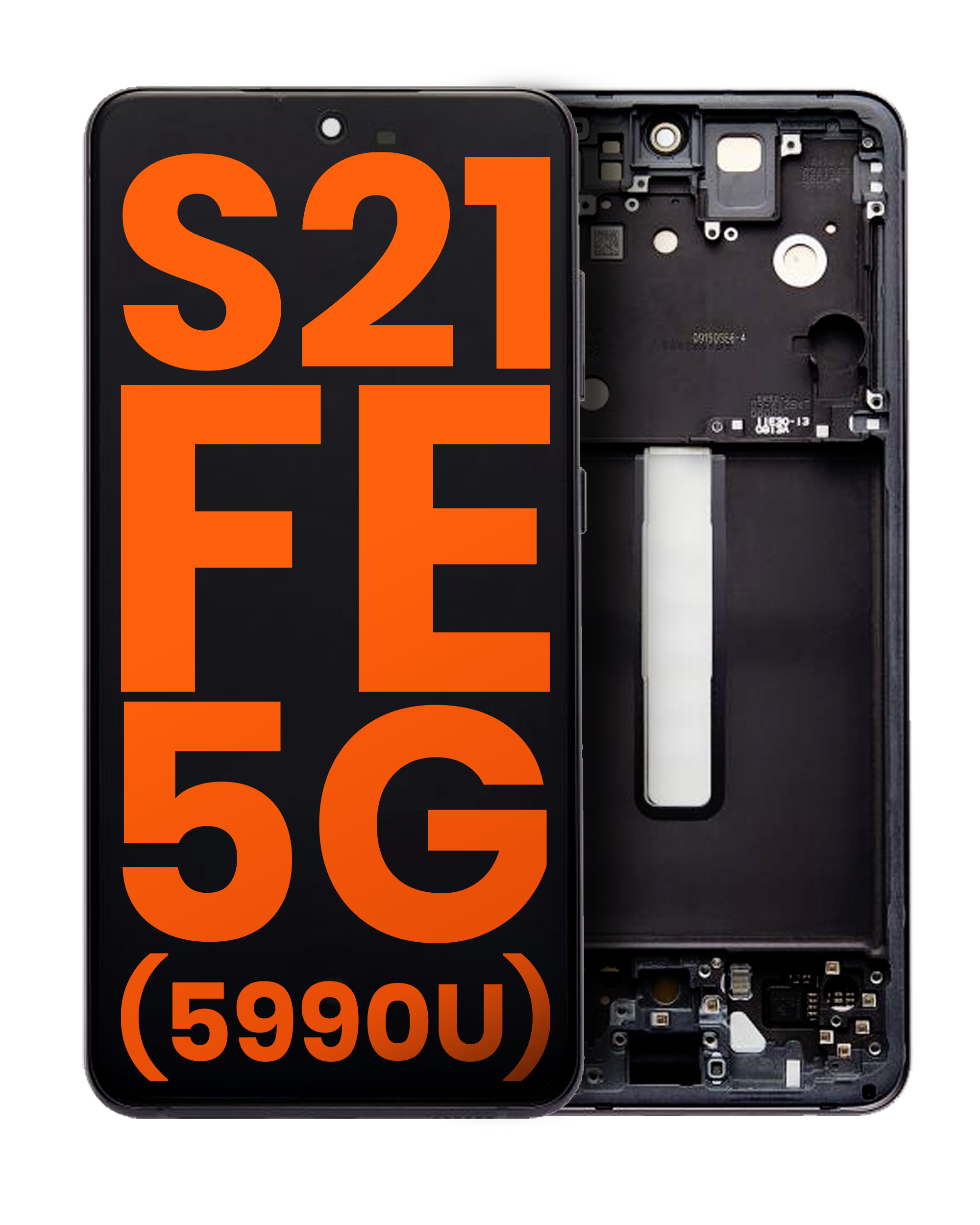 Oled Assembly With Frame Compatible For Samsung Galaxy S21 Fe 5G (G990U) (North America Version) (Blemish: Grade D) (Graphite)