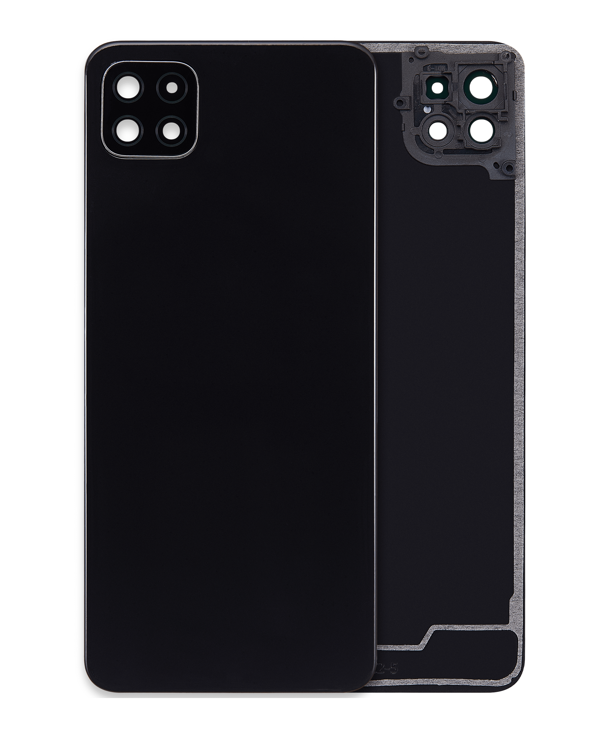 Back Cover Glass With Camera Lens Compatible For Samsung Galaxy A22 5G (A226 / 2021) (Aftermarket Plus) (Black)