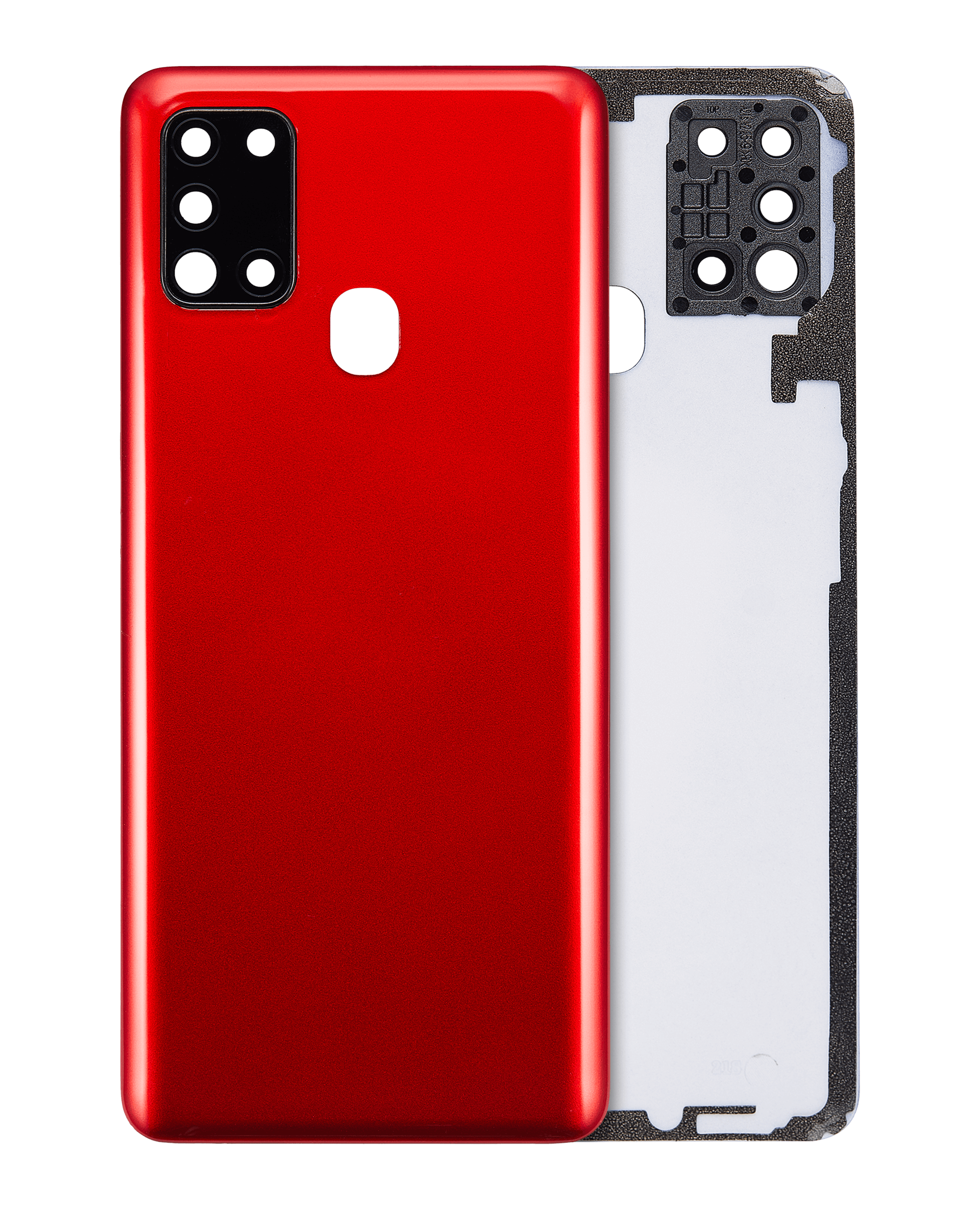 Back Cover Glass With Camera Lens Compatible For Samsung Galaxy A21S (A217 / 2020) (Aftermarket Plus) (Red)