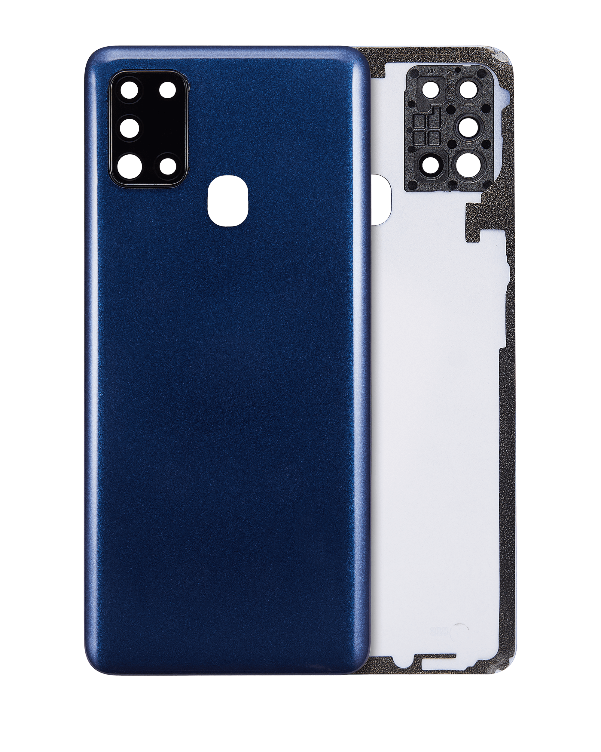 Back Cover Glass With Camera Lens Compatible For Samsung Galaxy A21S (A217 / 2020) (Aftermarket Plus) (Blue)