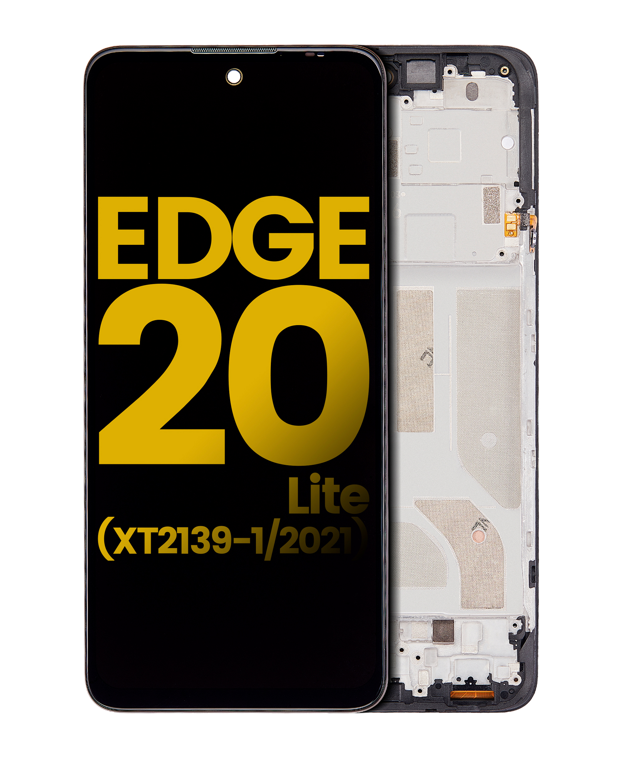 Oled Assembly With Frame Compatible For Motorola Edge 20 Lite (Xt2139-1 / 2021) (Refurbished) (All Colors)