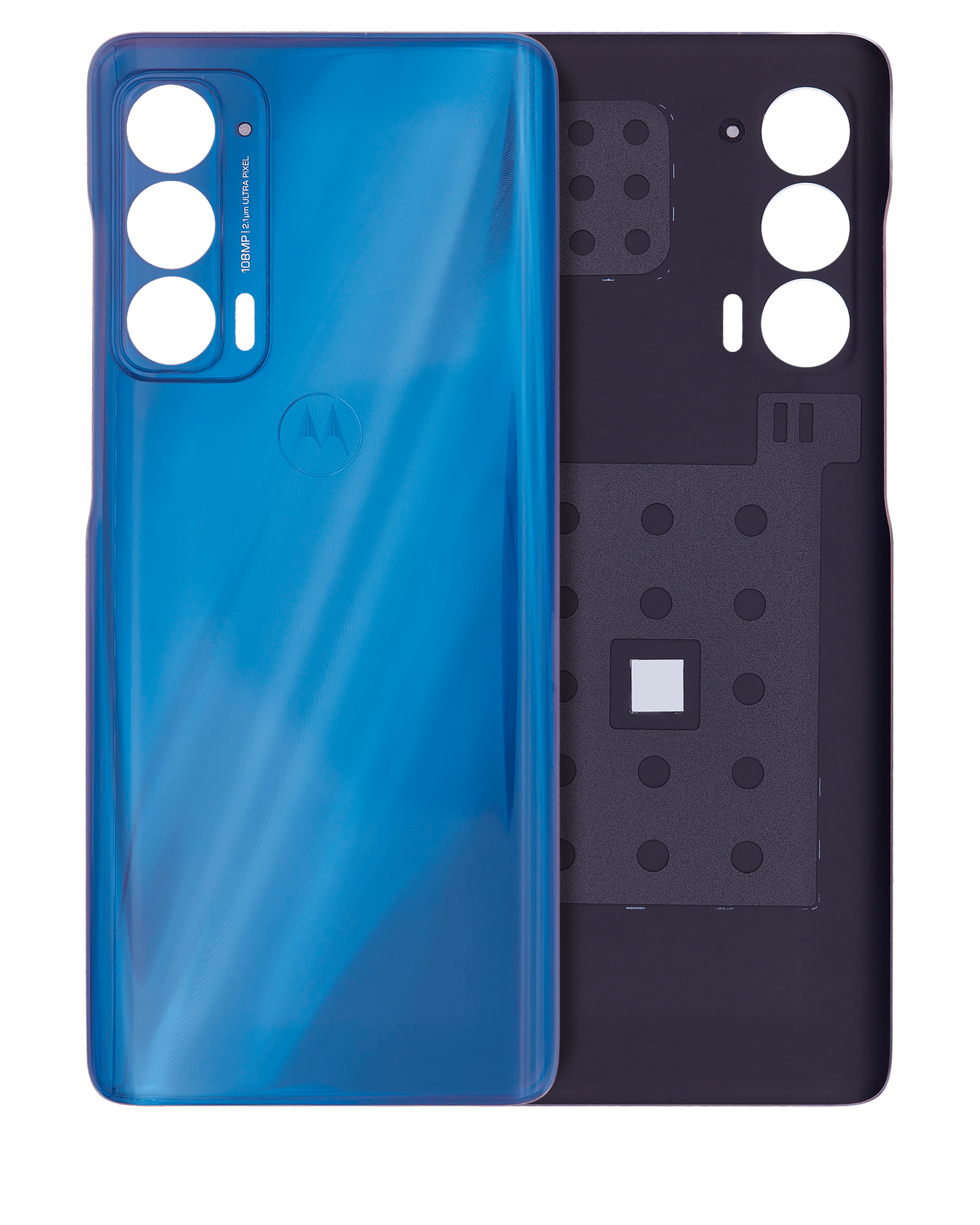 Back Cover Glass Compatible For Motorola Edge 5G (Xt2141 / 2021) (Official - Not Aftermarket) (Nebula Blue)