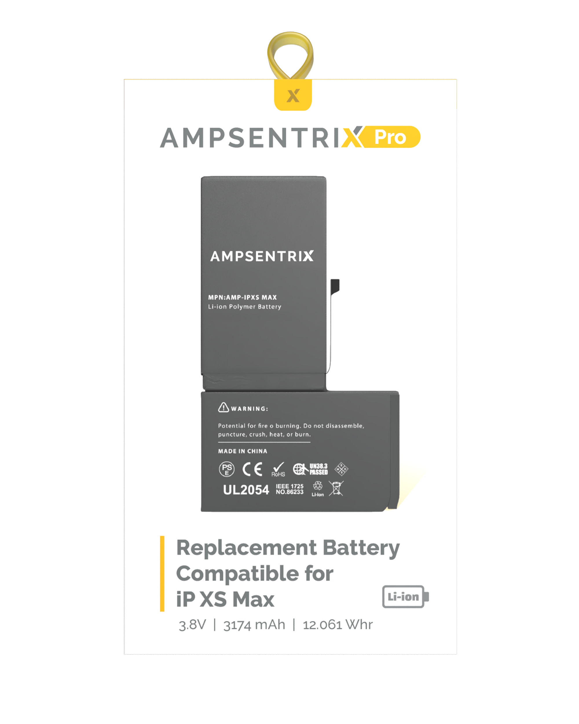 Replacement Battery Compatible For Iphone Xs Max (Ampsentrix Pro)
