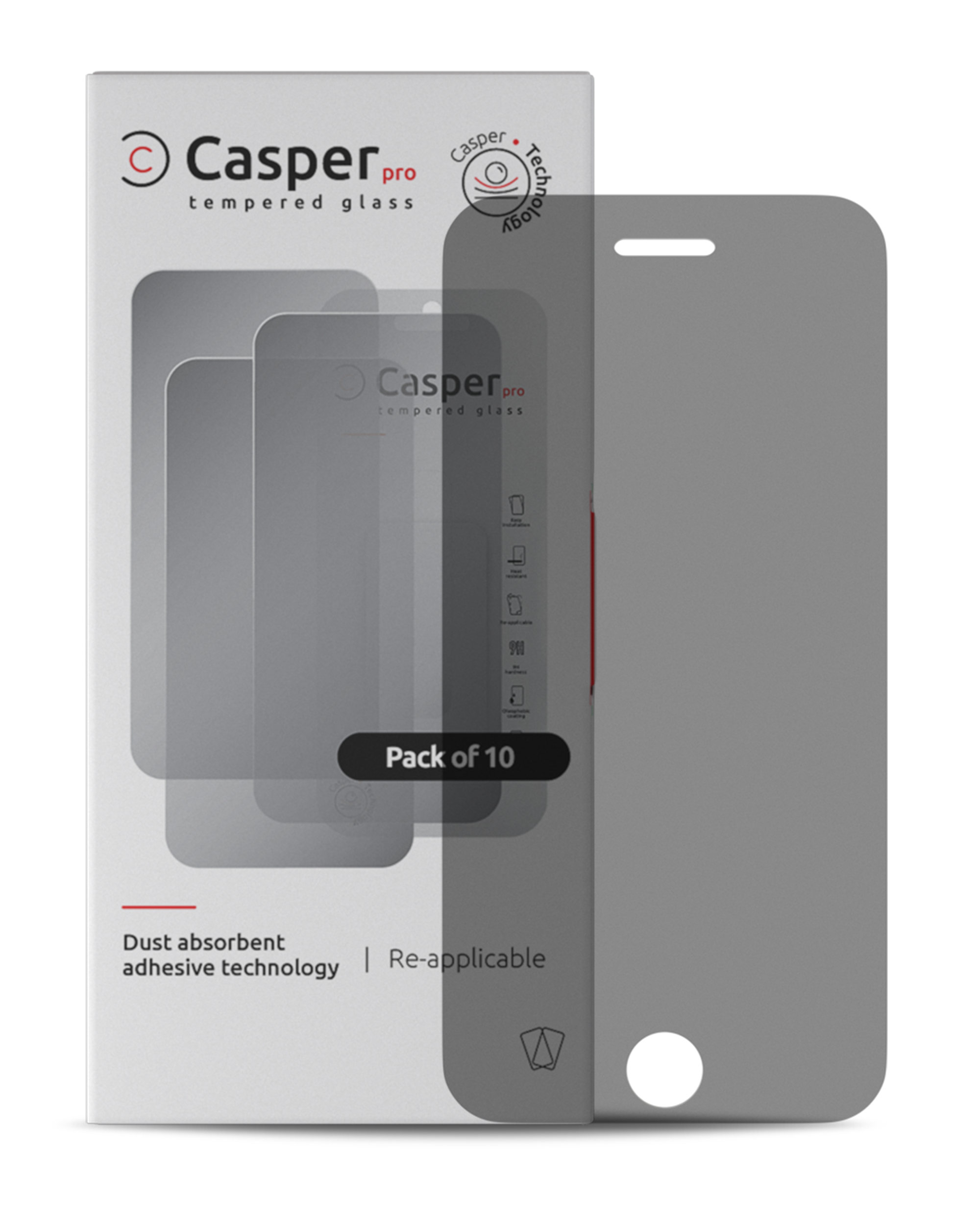 Casper Pro Screen Protector Compatible For Iphone 6 / 6S / 7 / 8 / Se (2020) / Se (2022) (Retail Pack) (Privacy)
