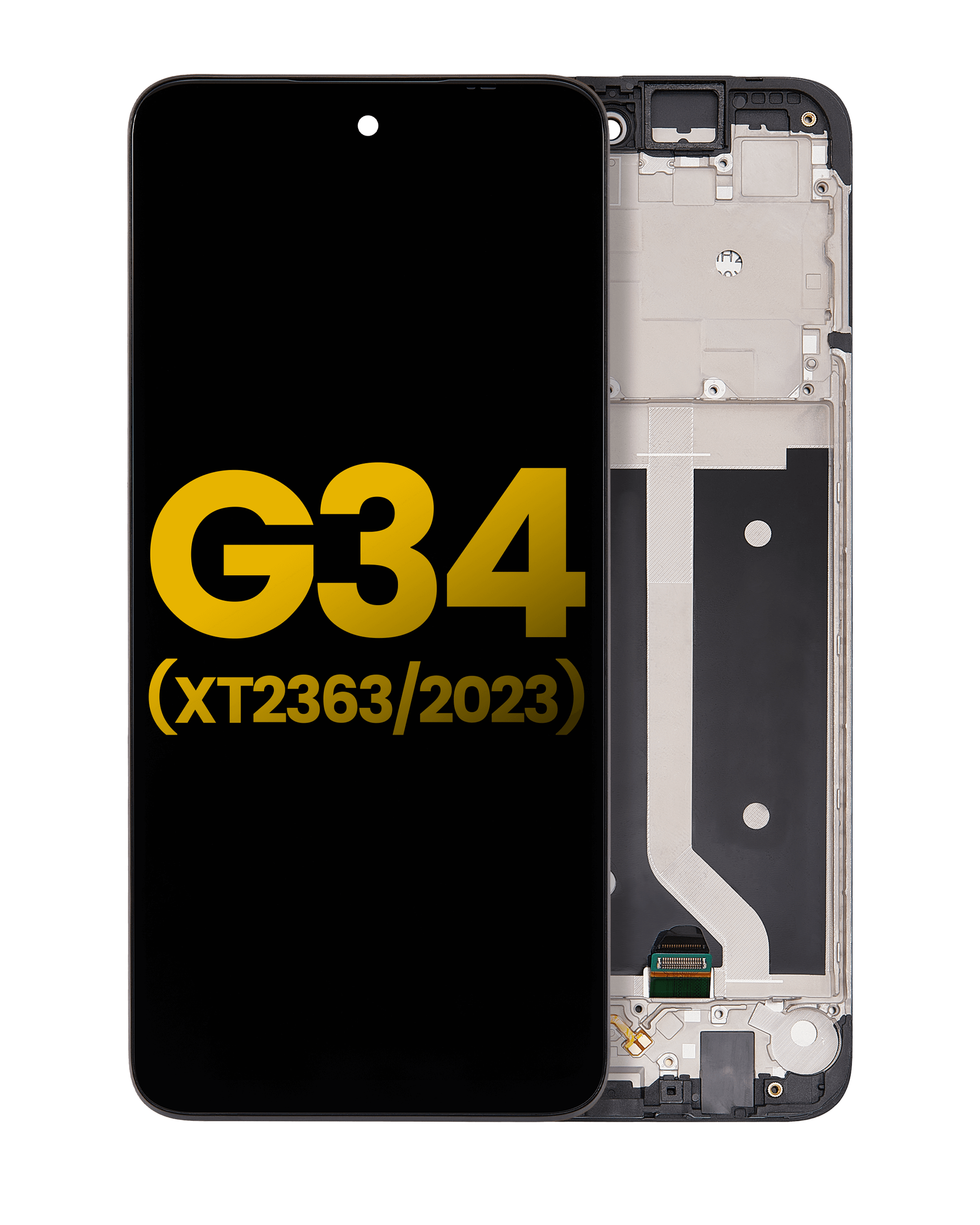 Lcd Assembly With Frame Compatible For Motorola Moto G34 (Xt2363 / 2023) / G45 5G (Xt2369 / 2024) (Refurbished) (All Colors)