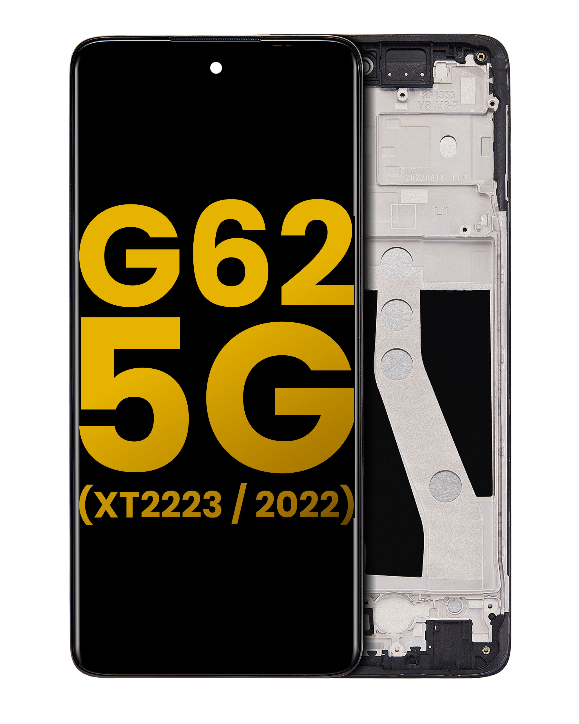 Lcd Assembly With Frame Compatible For Motorola Moto G62 5G (Xt2223 / 2022) (Refurbished) (All Colors)