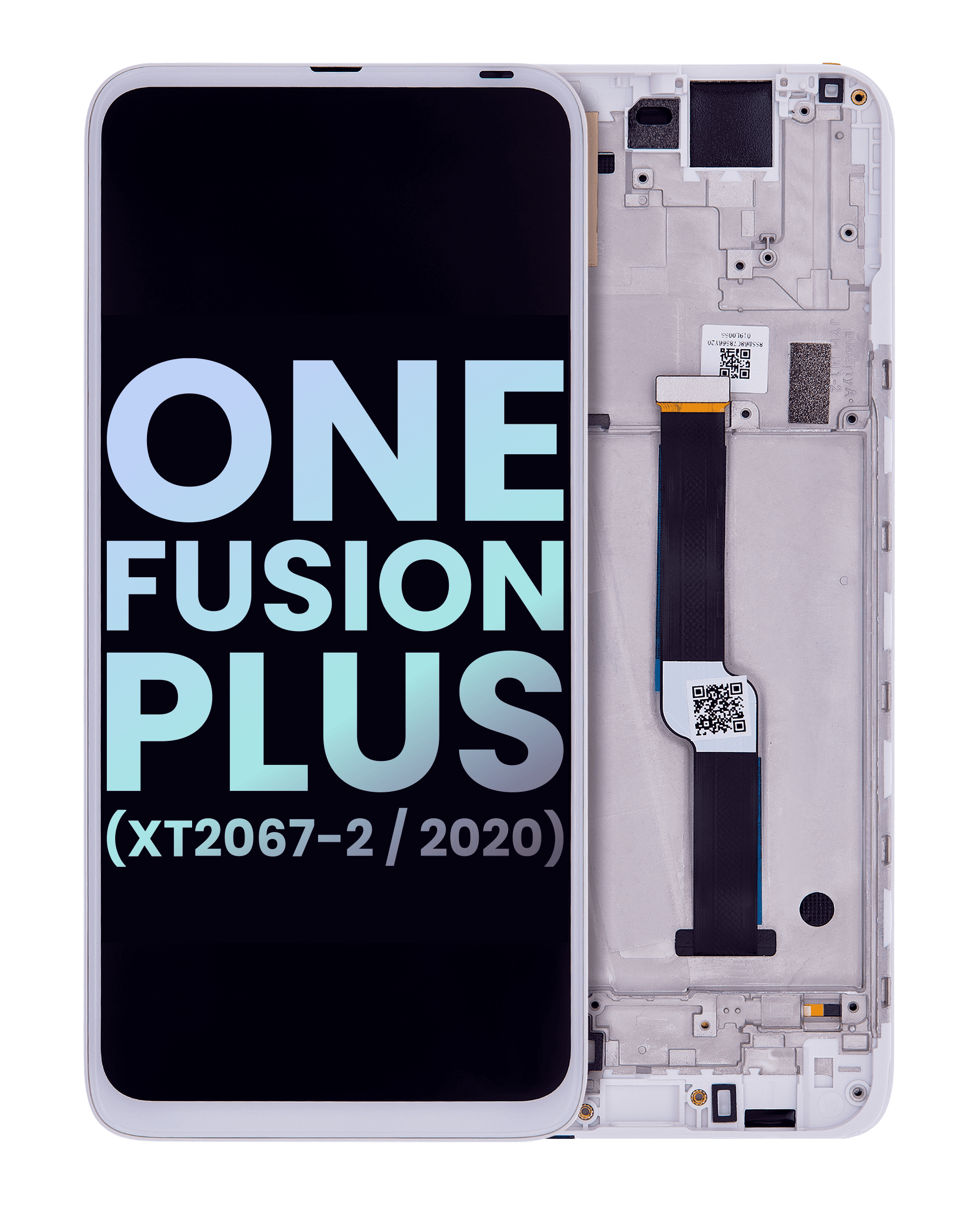 LCD Assembly With Frame Compatible For Motorola One Fusion Plus (XT2067/ 2020) (oem) (White)