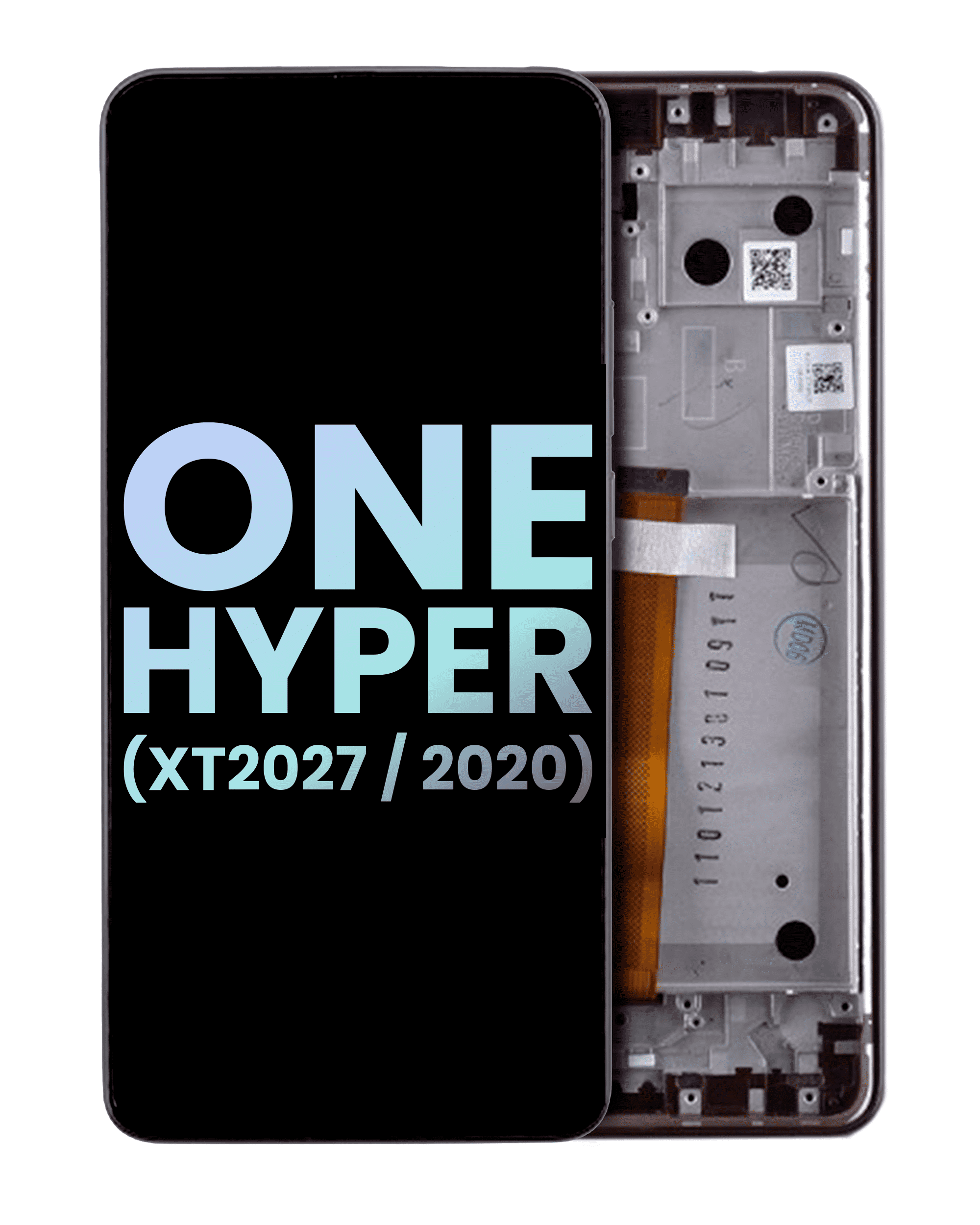 LCD Assembly With Frame Compatible For Motorola One Hyper (XT2027 / 2020) (Genuine OEM) (Fresh Orchid)