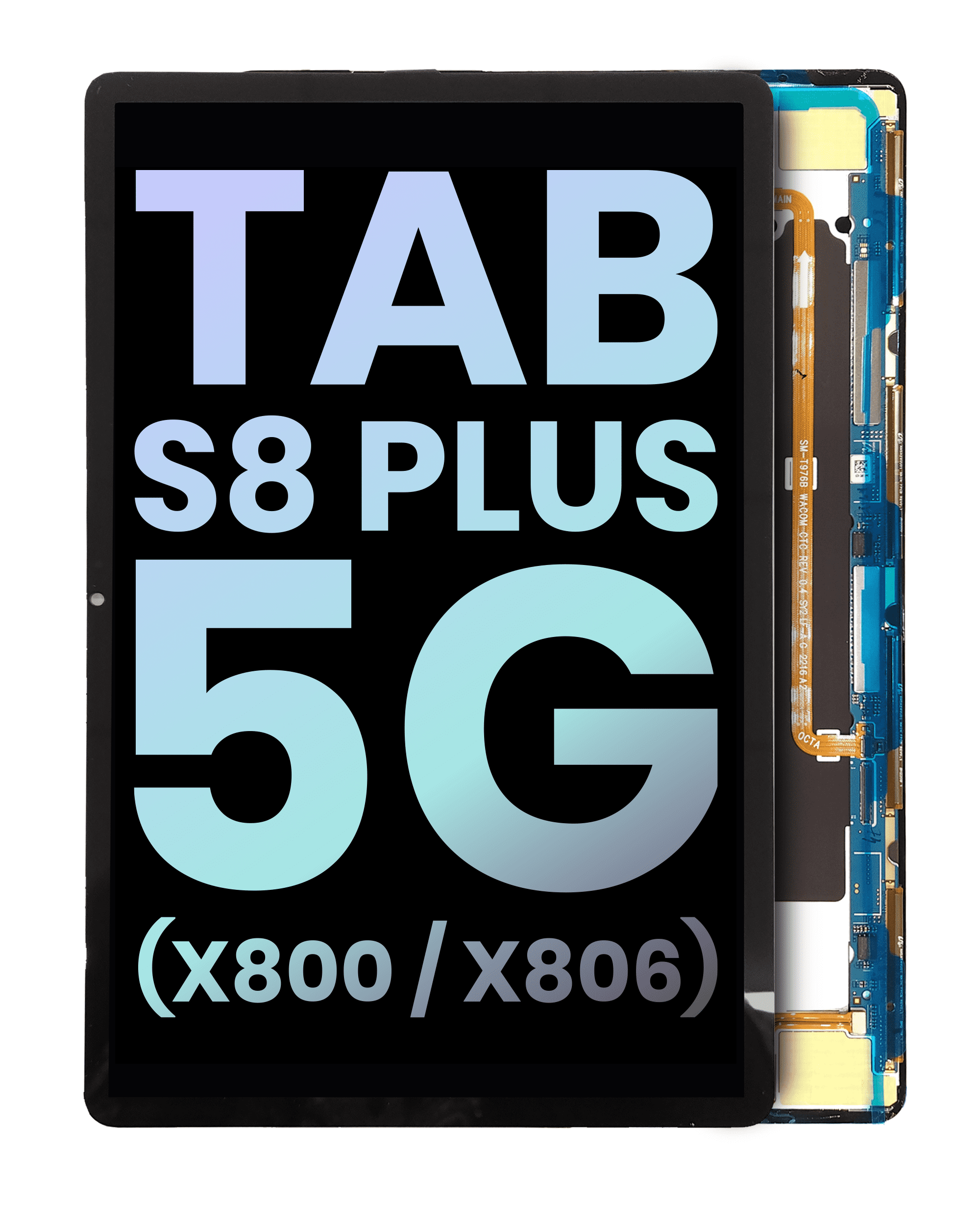 Oled Assembly Without Frame Compatible For Samsung Galaxy Tab S8 Plus 5G 12.4" (X800 / X806 / X808) ( 2022) (Service Pack) (Black)