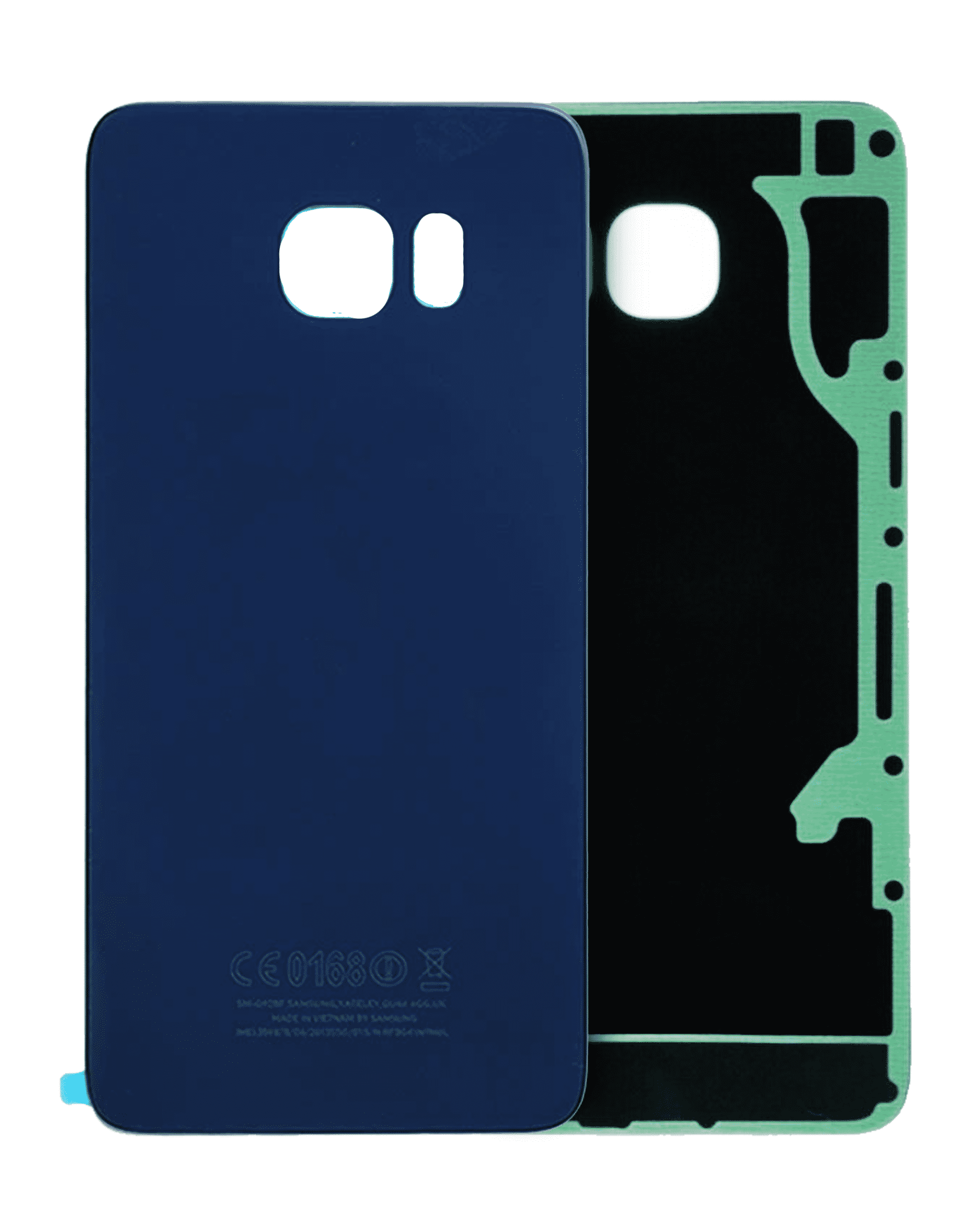 Back Cover Glass Compatible For Samsung Galaxy S6 Edge  (Service Pack) (Black Sapphire)