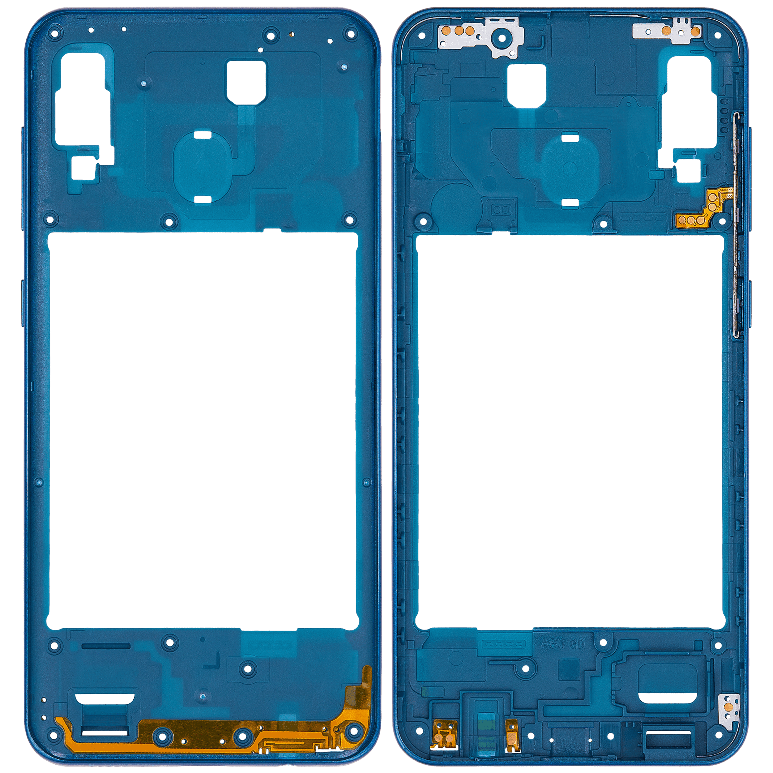 Mid-Frame Housing Compatible For Samsung Galaxy A30 (A305 / 2019) (Aftermarket Plus) (Blue)