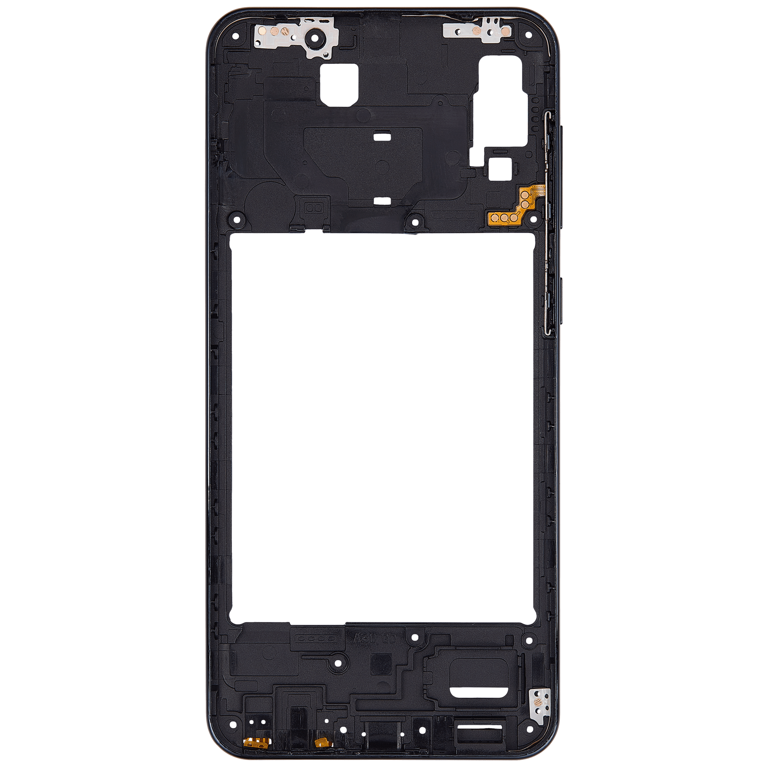 Mid-Frame Housing Compatible For Samsung Galaxy A30 (A305 / 2019) (Aftermarket Plus) (Black)