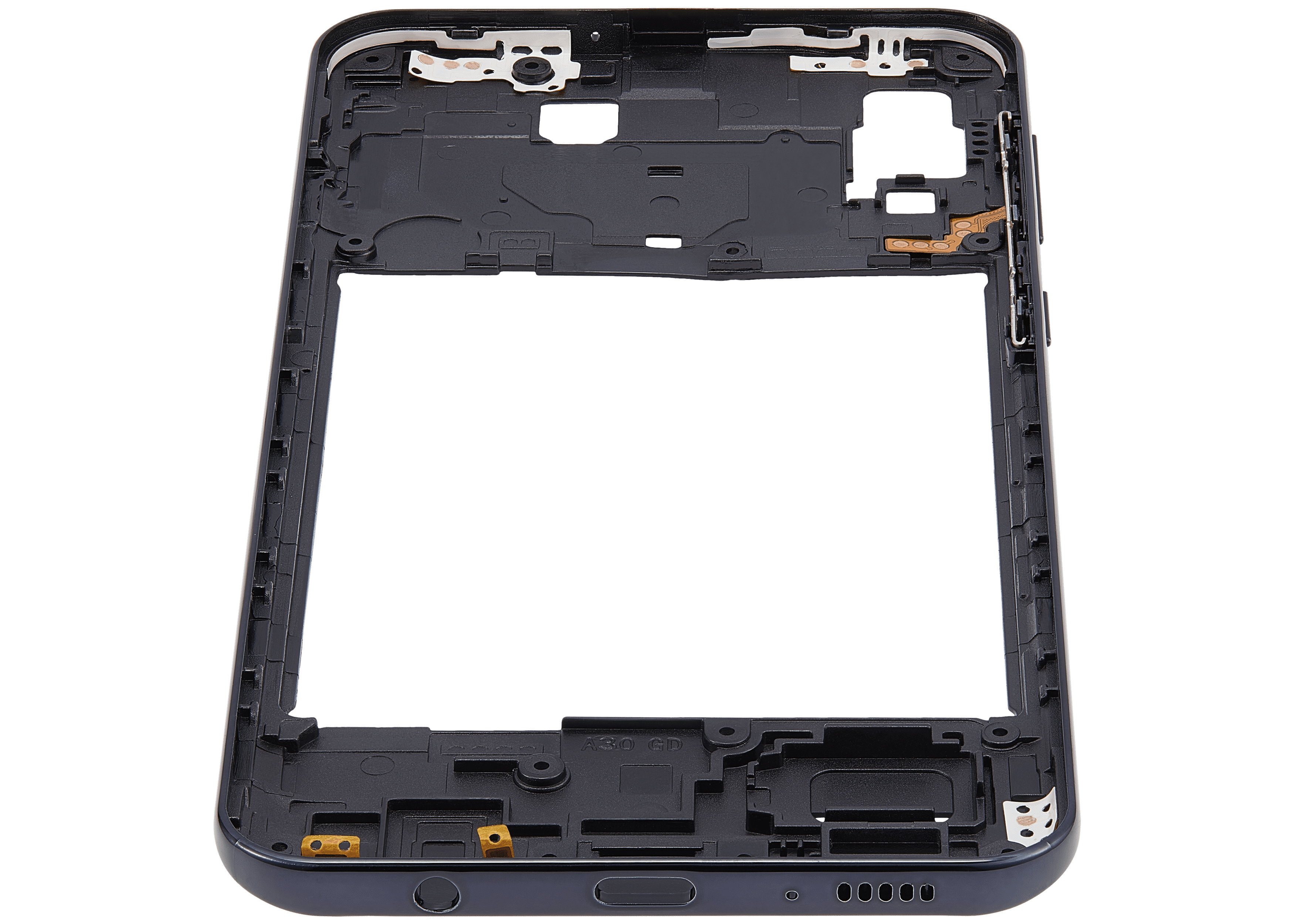 Mid-Frame Housing Compatible For Samsung Galaxy A30 (A305 / 2019) (Aftermarket Plus) (Black)