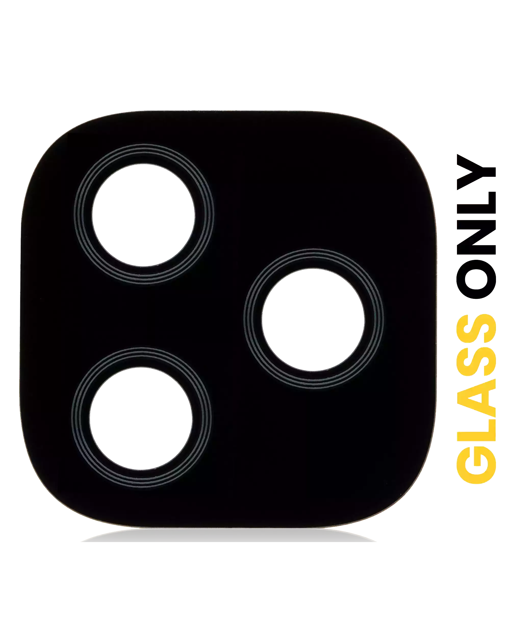 Back Camera Lens (Glass Only) With Adhesive Compatible For Motorola Moto E7 Plus (Xt2081 / 2020) (Black)