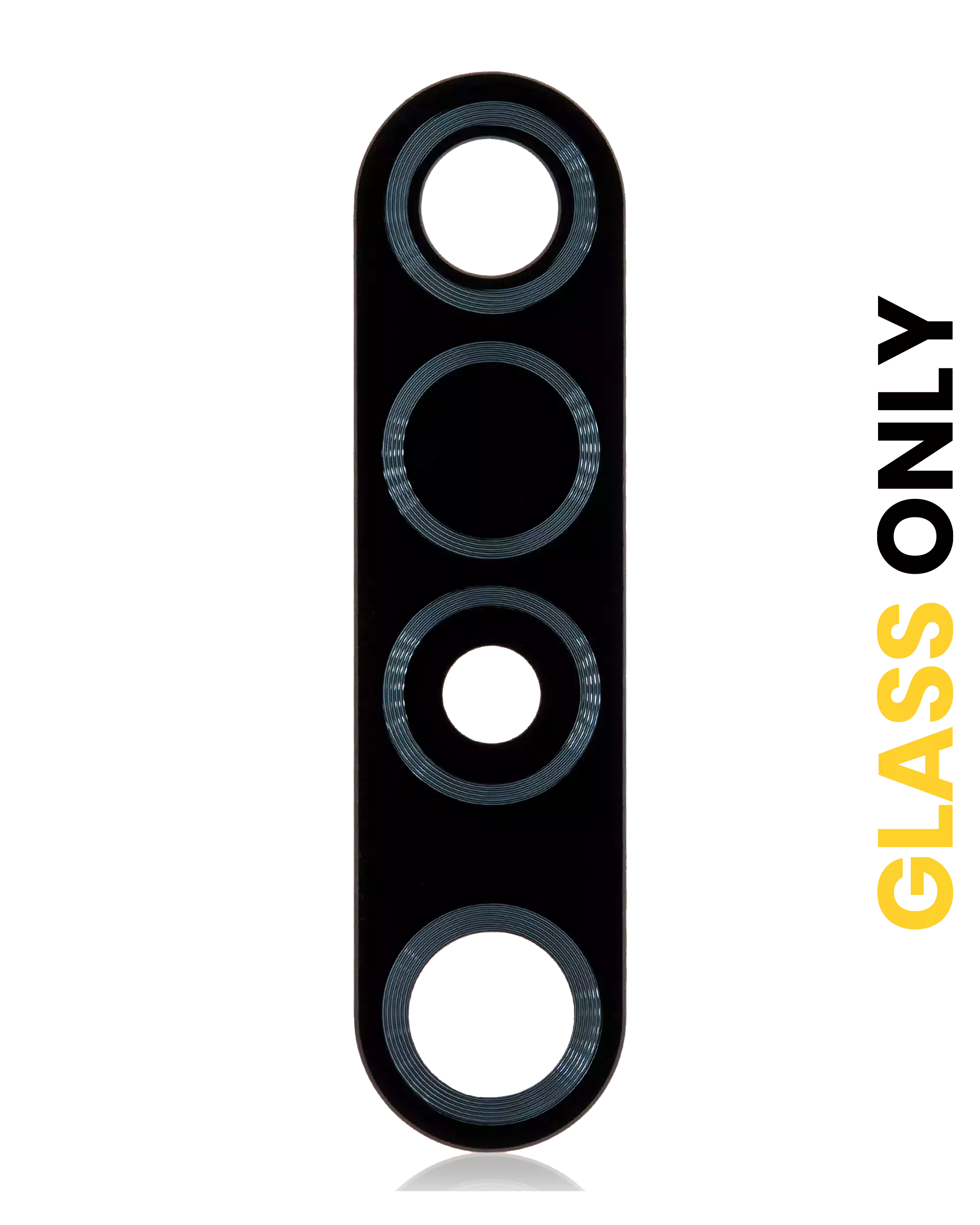 Back Camera Lens (Glass Only) With Adhesive Compatible For Motorola One Vision Plus (2020) (Black)
