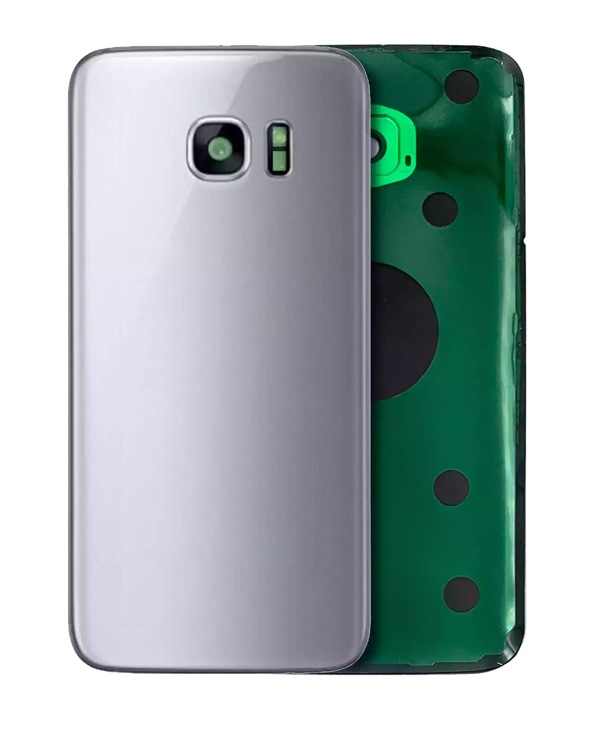 Back Cover Glass Compatible For Samsung Galaxy S7 (Service Pack) (Silver Titanium)