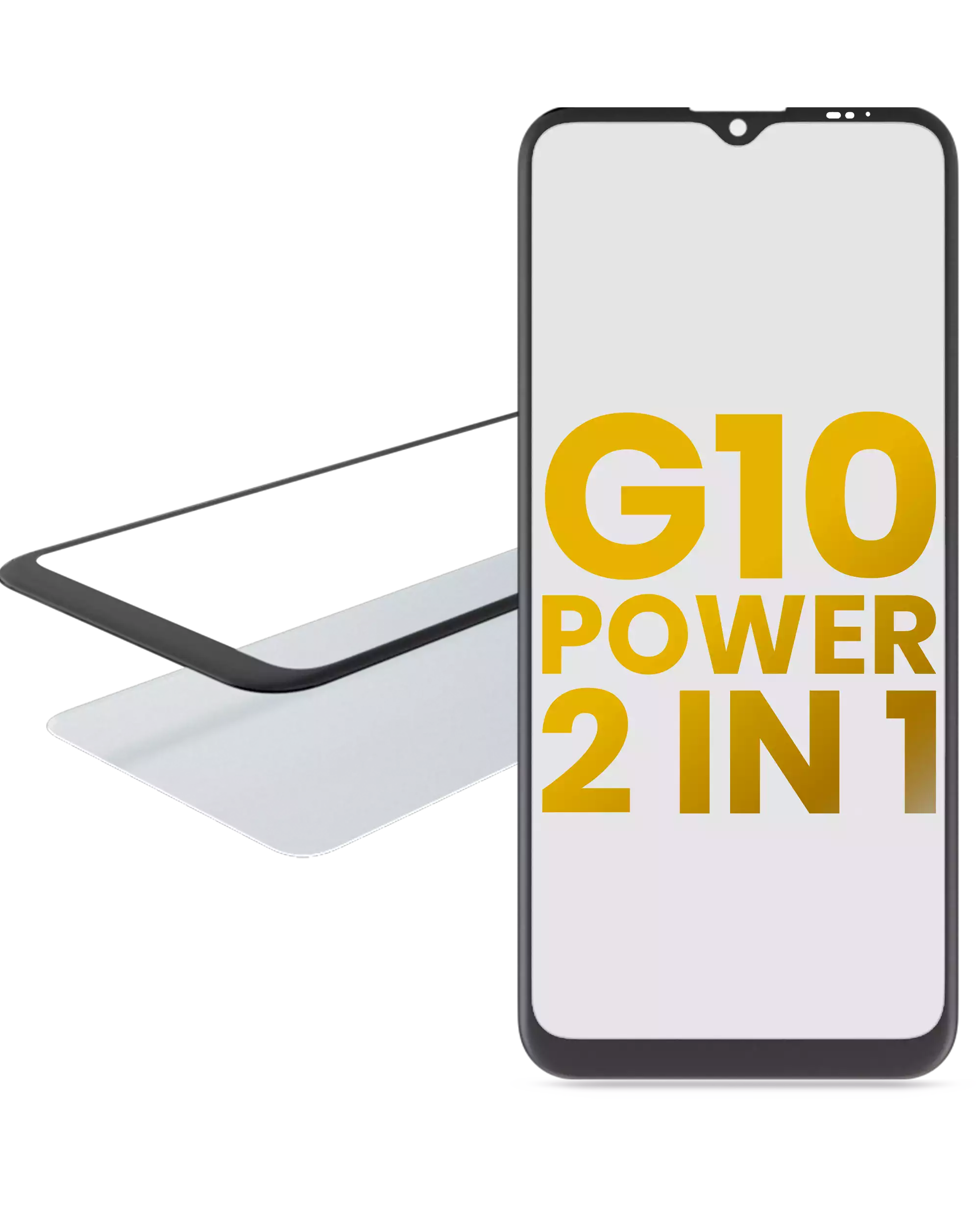 2 in 1 Front Glass With OCA Pre-Installed Compatible For Motorola Moto G10 Power (XT2127-4 / 2021)