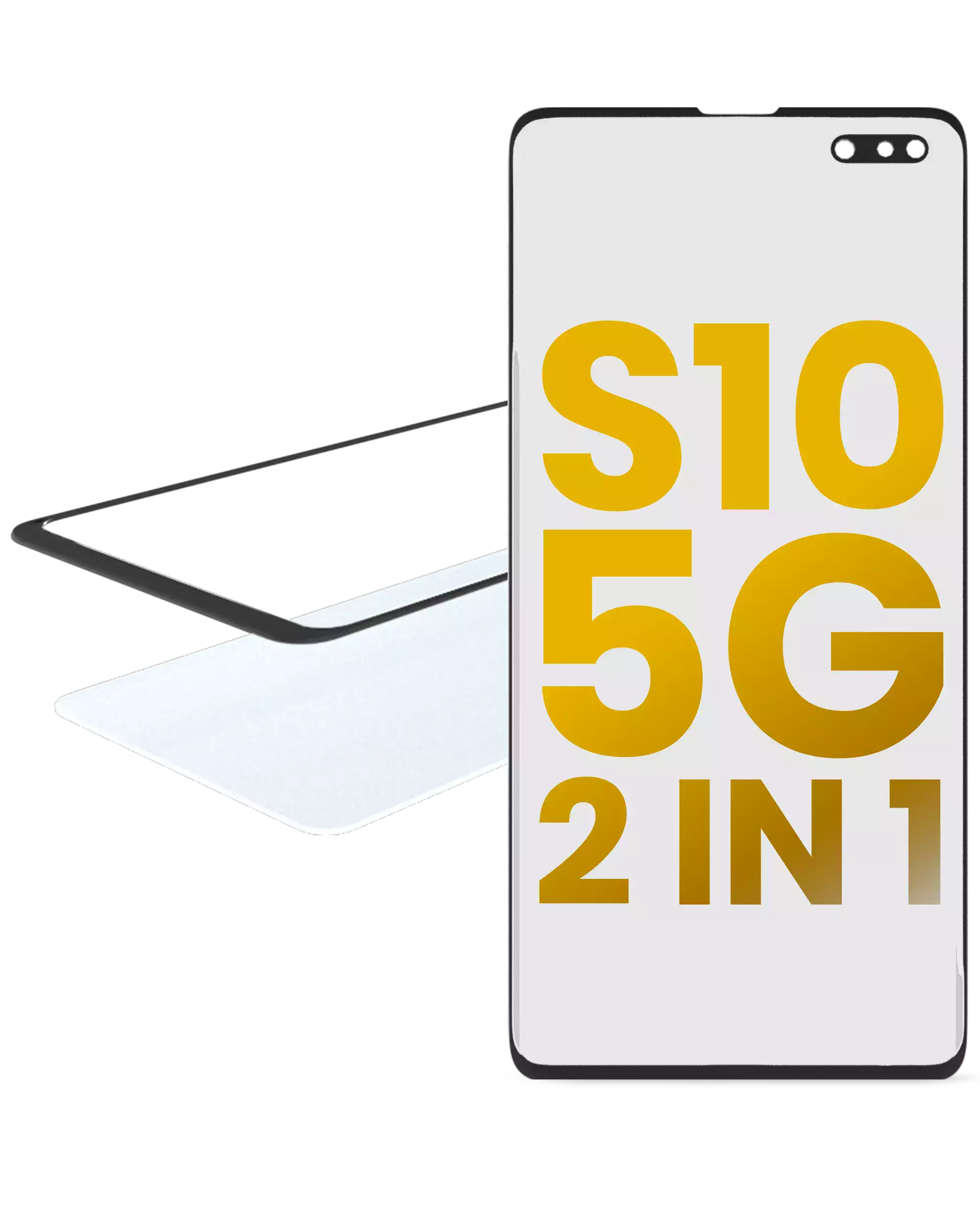 2 In 1 Front Glass With Oca Pre-Installed Compatible For Samsung Galaxy S10 5G