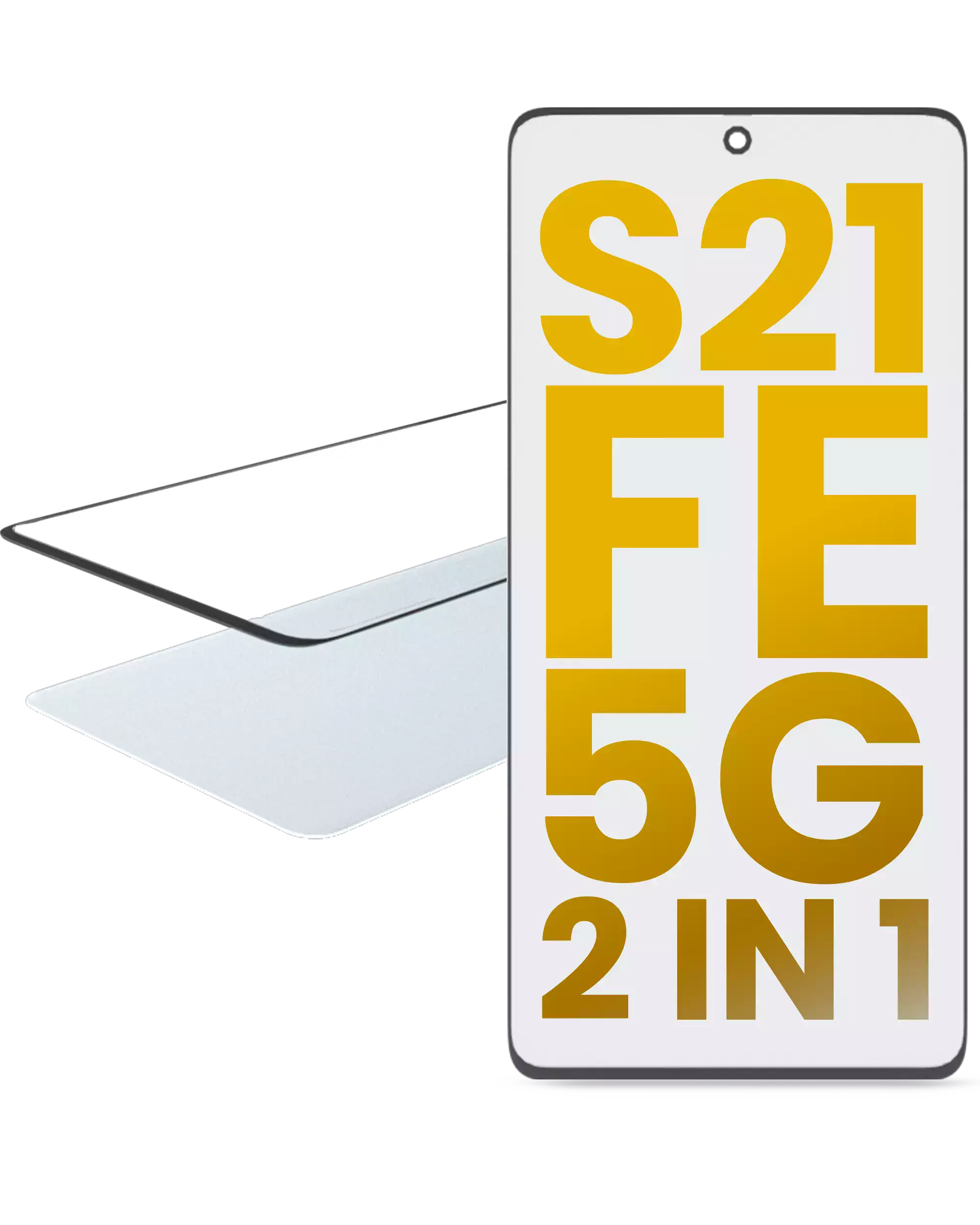 2 In 1 Front Glass With Oca Pre-Installed Compatible For Samsung Galaxy S21 Fe 5G