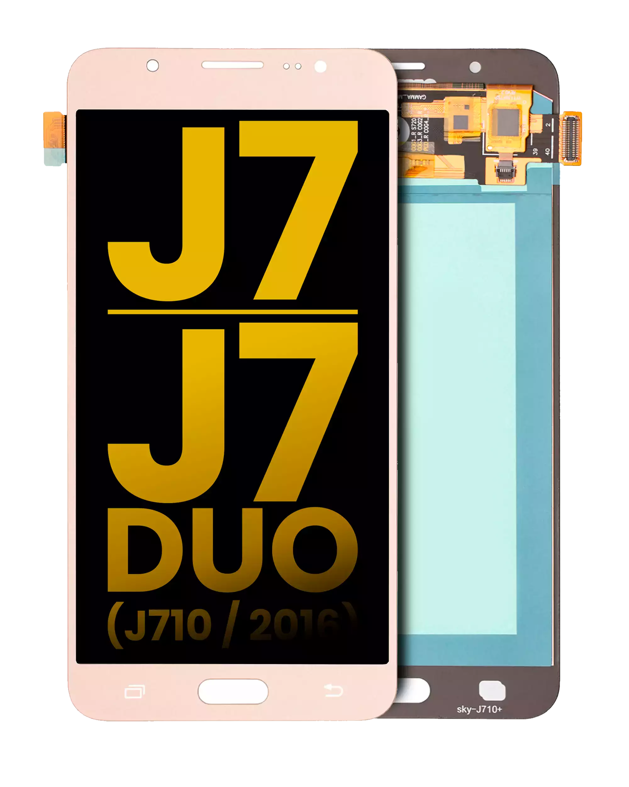 Oled Assembly Without Frame Compatible For Samsung Galaxy J7 / J7 Duo (J710 / 2016) (Refurbished) (Gold)