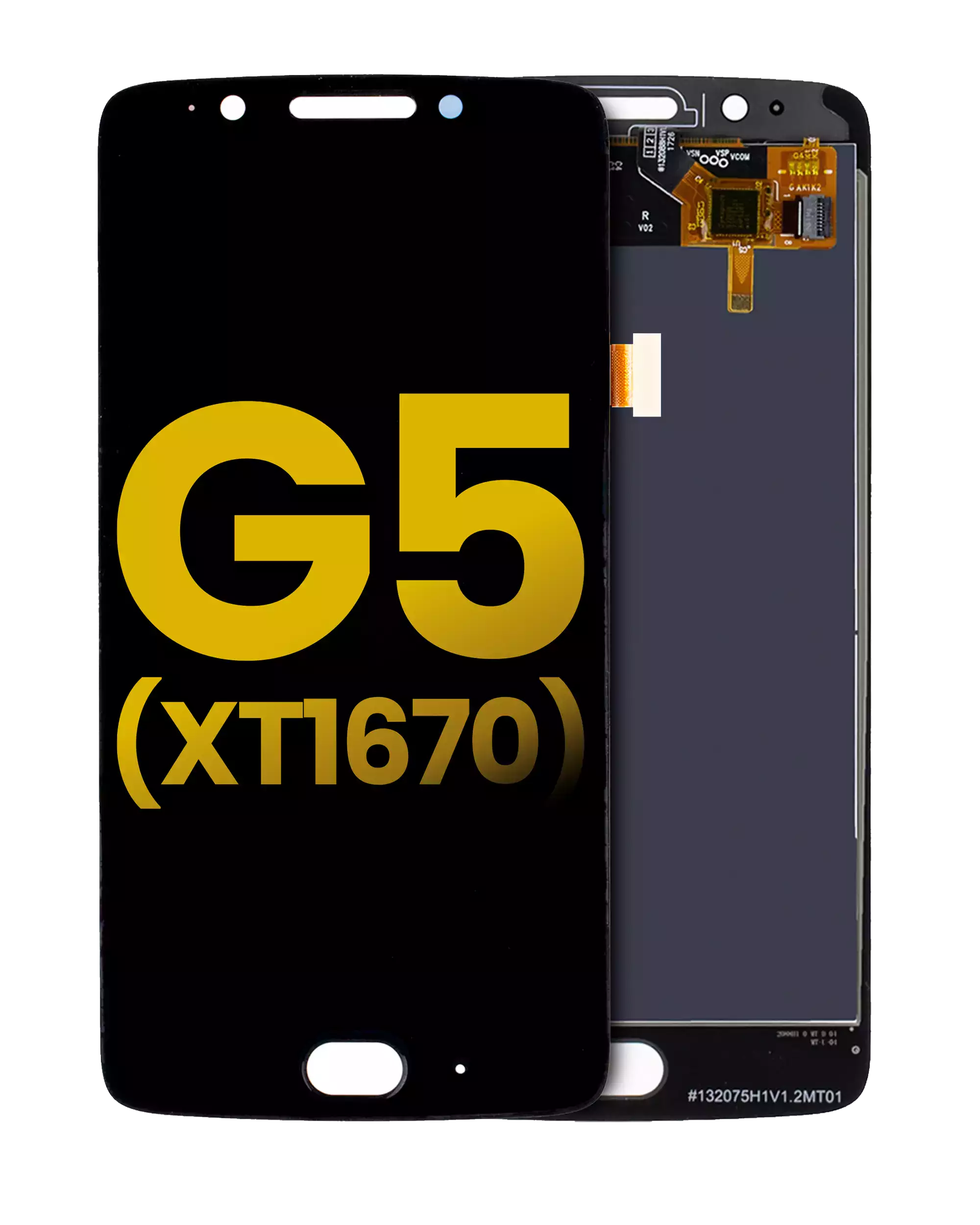 Lcd Assembly Without Frame Compatible For Motorola Moto G5 (Xt1672 / 2017) (Refurbished) (Black)
