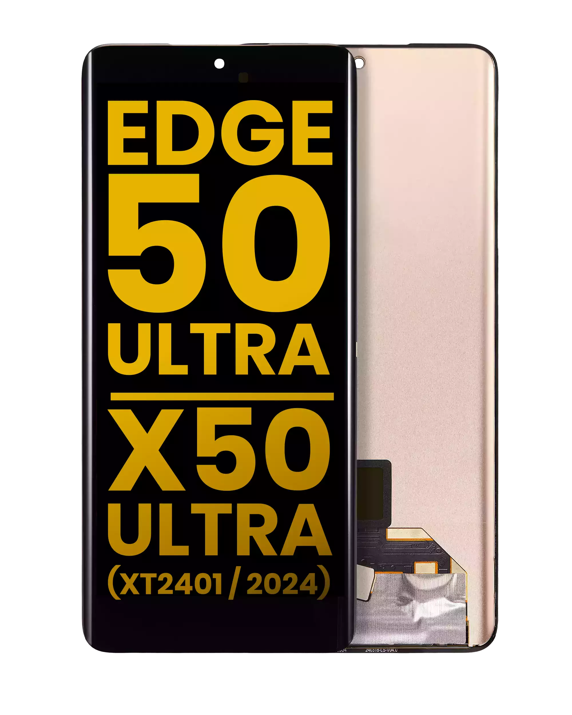 Oled Assembly Without Frame Compatible For Motorola  Moto Edge 50 Ultra / X50 Ultra (Xt2401 / 2024) (Refurbished) (All Colors)