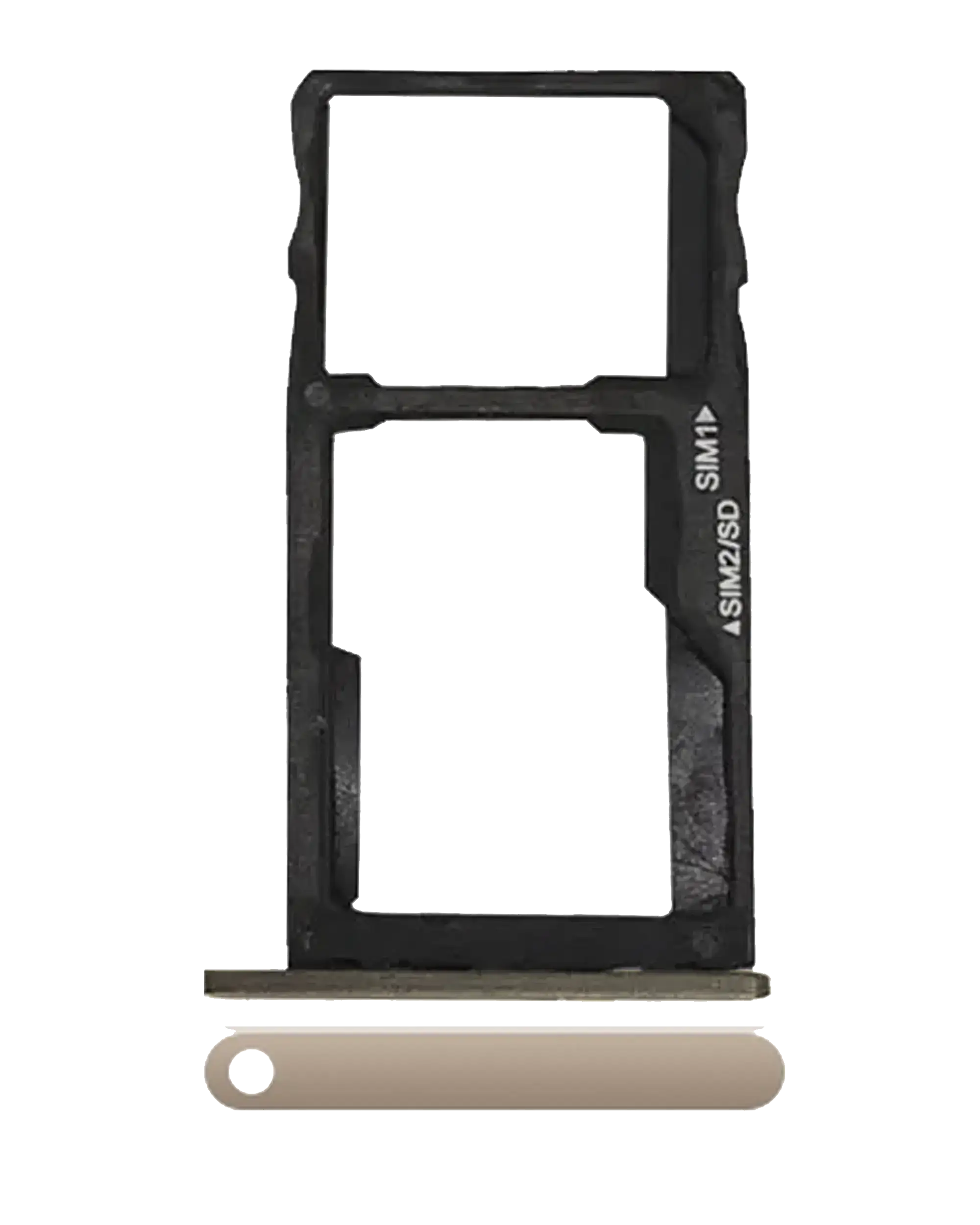 Sim Card Tray Compatible For Motorola Moto G5S (Xt1793 / 2017) (Gold) (Dual Card Version)