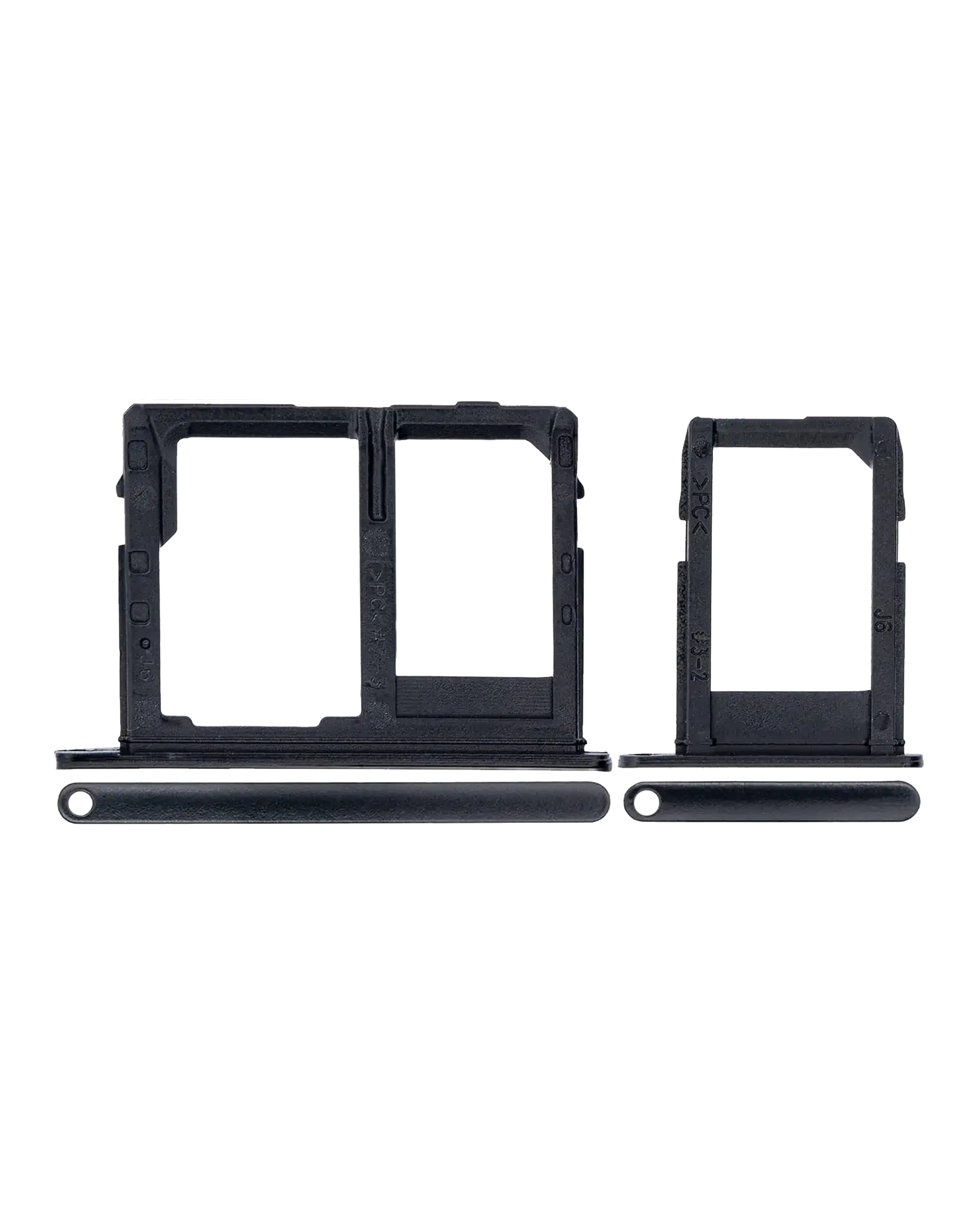 Sim Card Tray Compatible For Samsung Galaxy J8 (J810 / 2018) (Black) (2 Piece Set)