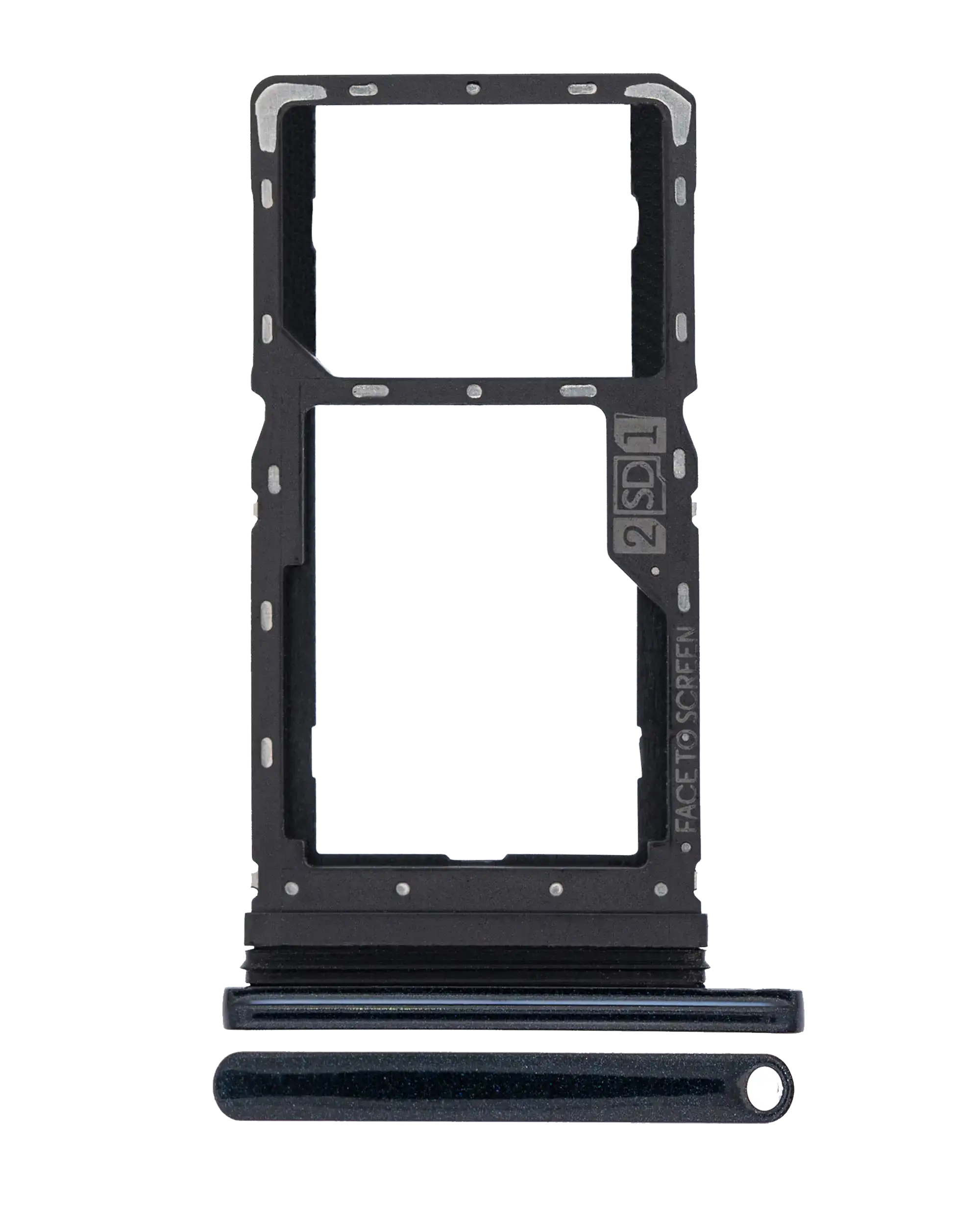 Dual Sim Card Tray Compatible For Motorola Moto G8 Play (Xt2015 / 2019) (Blue)