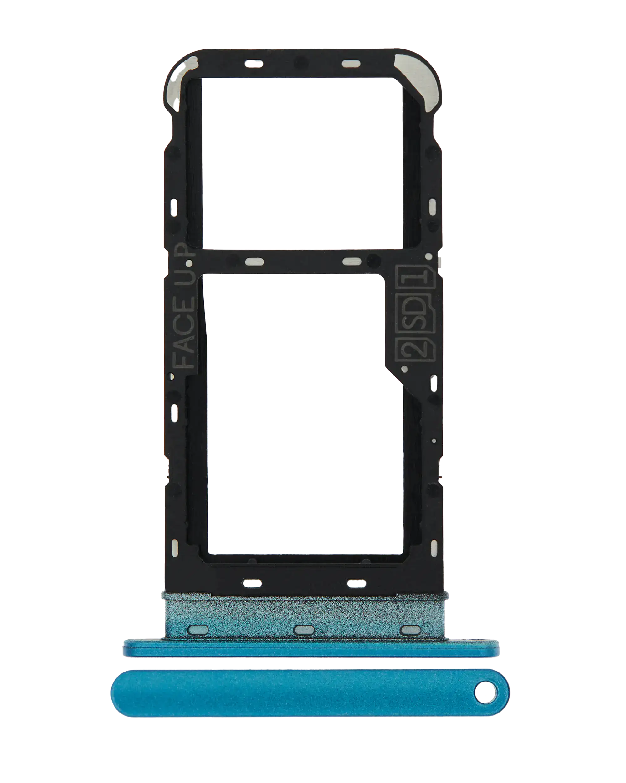 Dual Sim Card Tray Compatible For Motorola Moto E7 Power (Xt2097-6 / 2021) (Tahiti Blue)