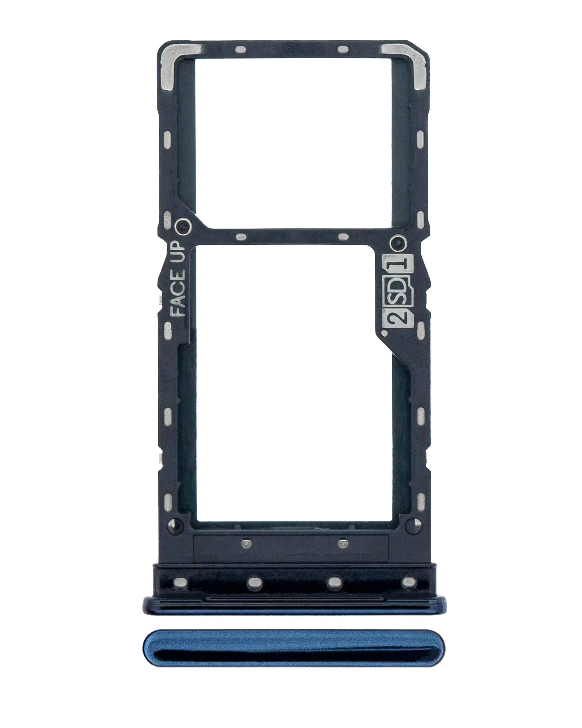 Dual Sim Card Tray Compatible For Motorola Moto G9 Plus (Xt2087 / 2020) (Indigo Blue)