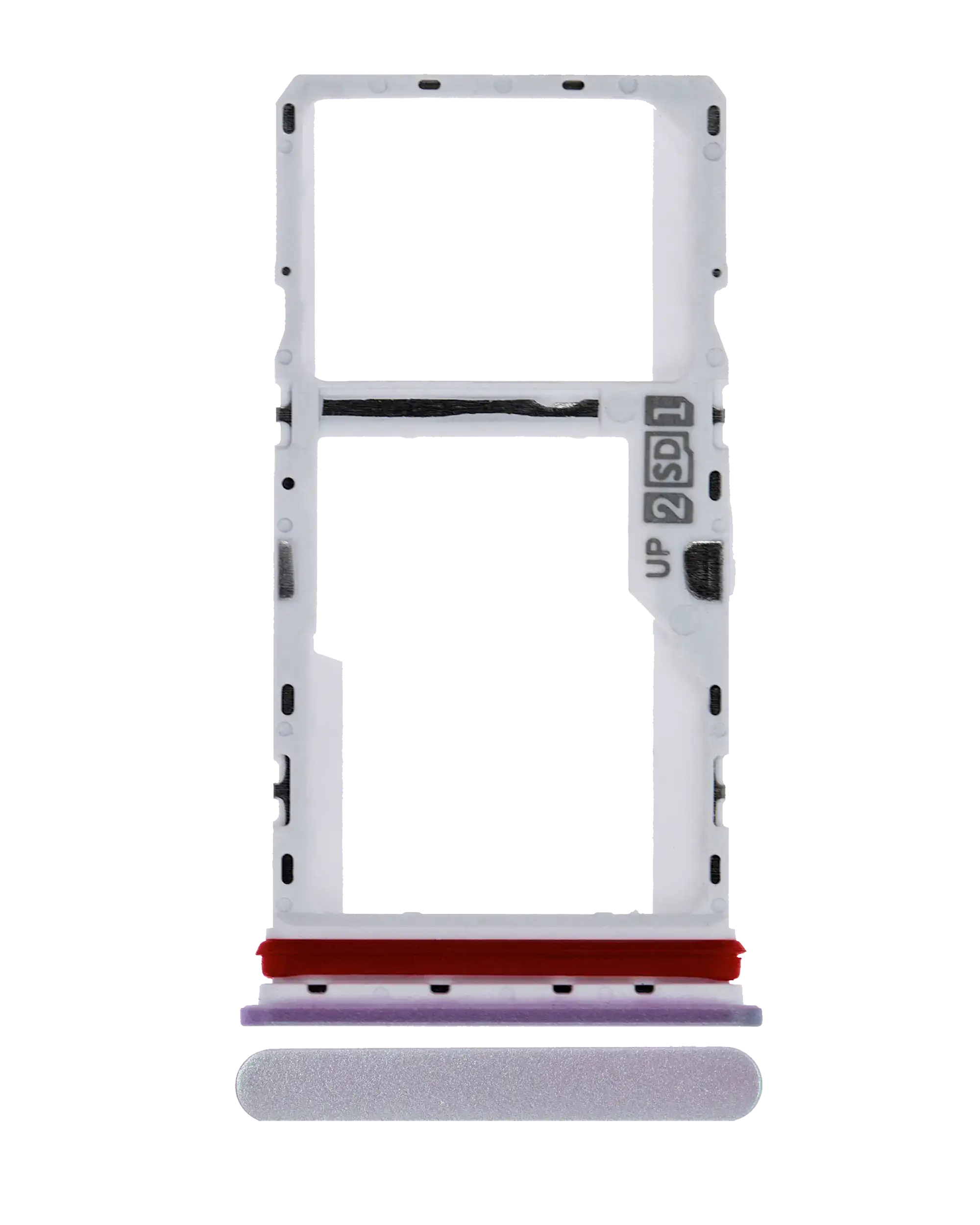 Dual Sim Card Tray Compatible For Motorola Moto G10 (Xt2127-2 / 2021) (Iridescent Pearl)