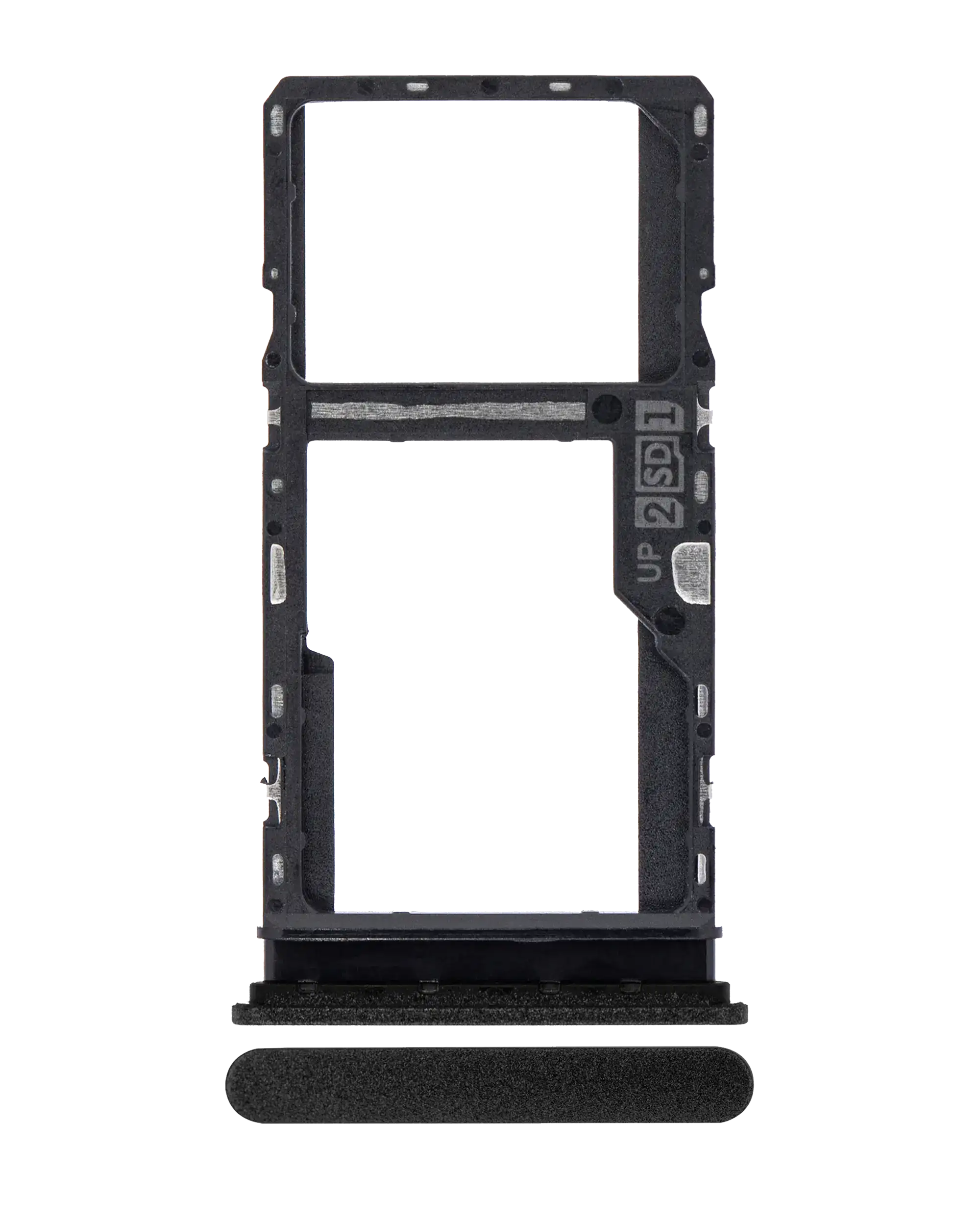 Dual Sim Card Tray Compatible For Motorola Moto G30 (Xt2129 / 2021) (Phantom Black)