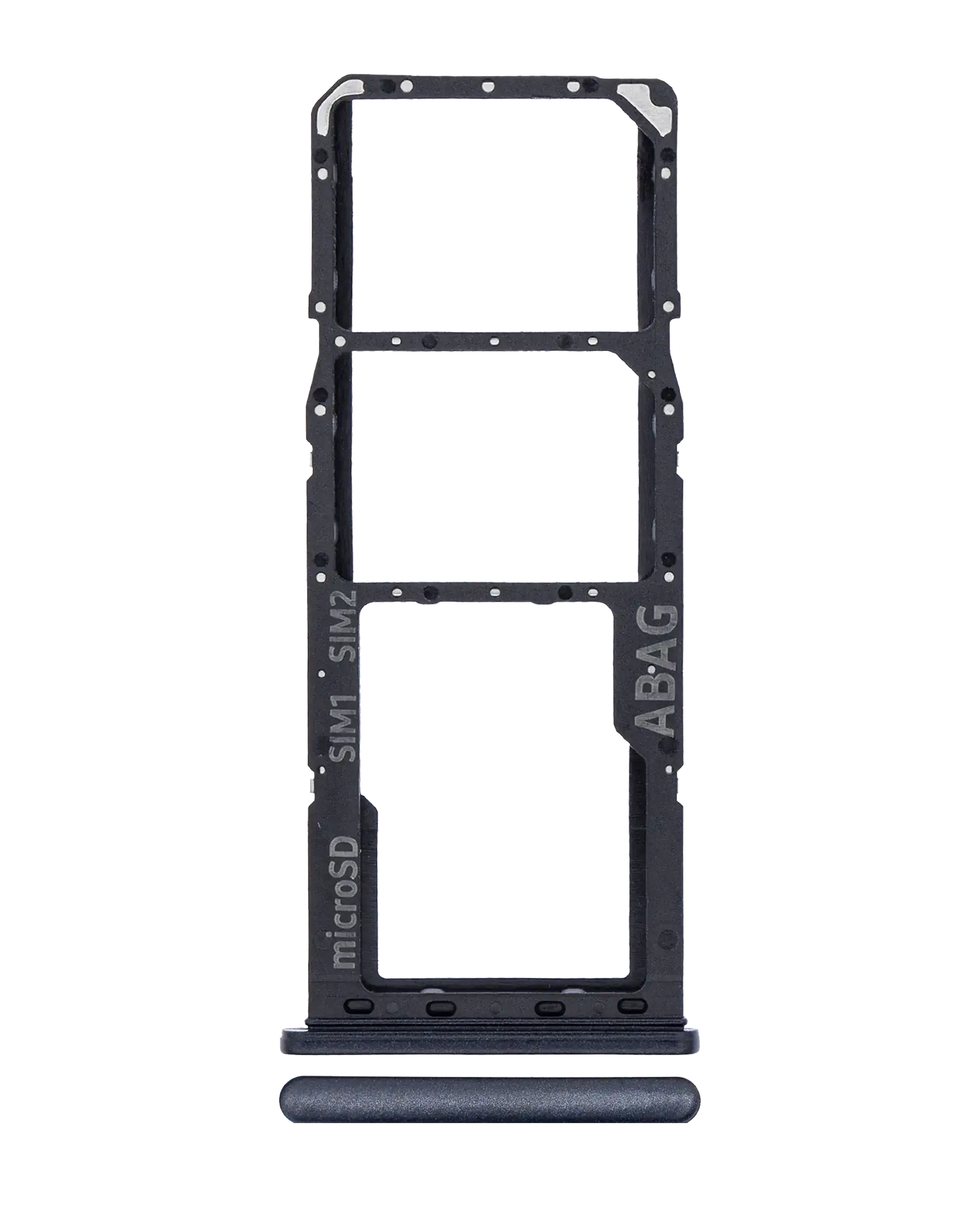 Dual Sim Card Tray Compatible For Samsung Galaxy A21S (A217 / 2020) (Black)