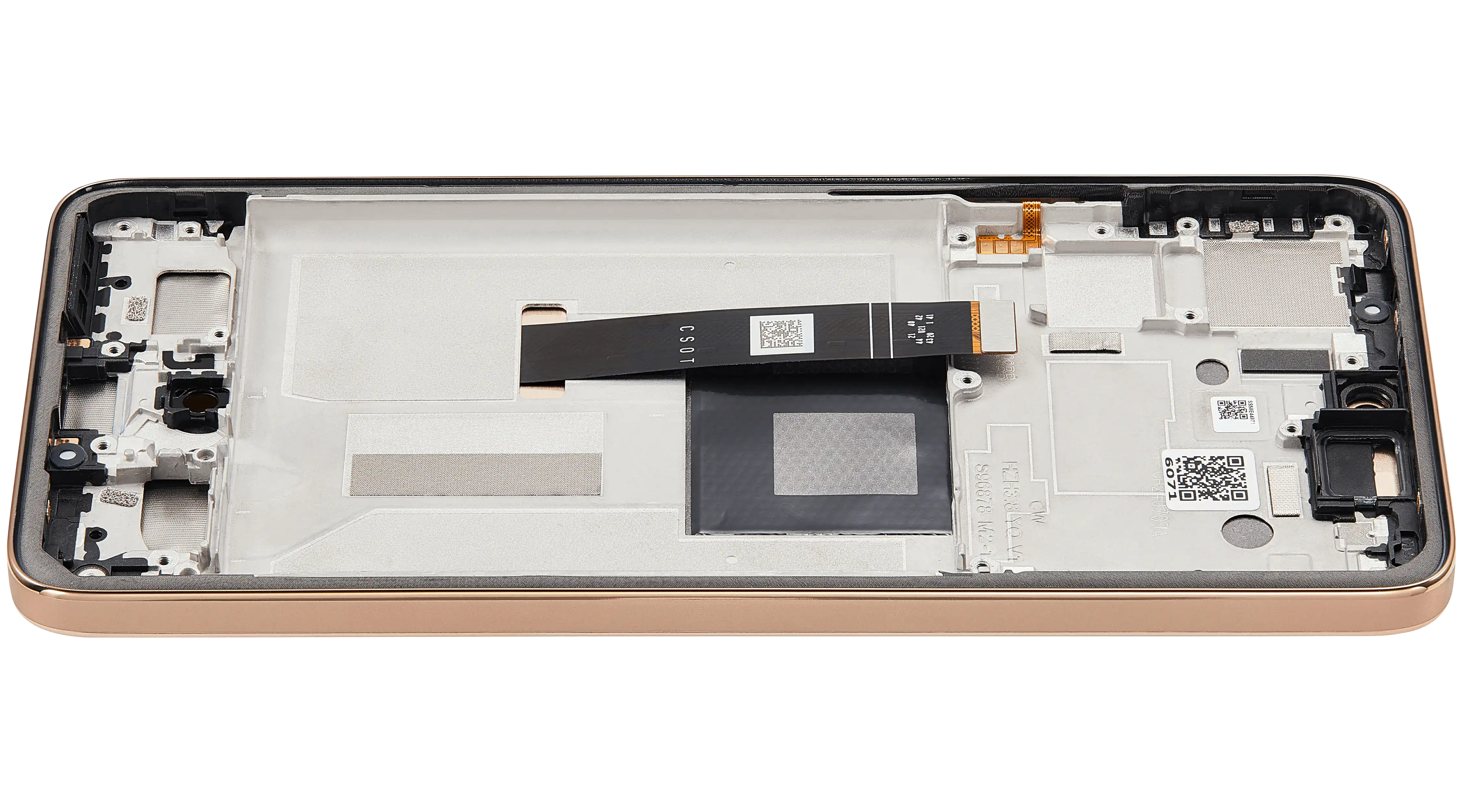 Oled Assembly With Frame Compatible For Motorola Moto Edge 50 Neo (Xt2409-3 / 2024) (Refurbished) (Latte)