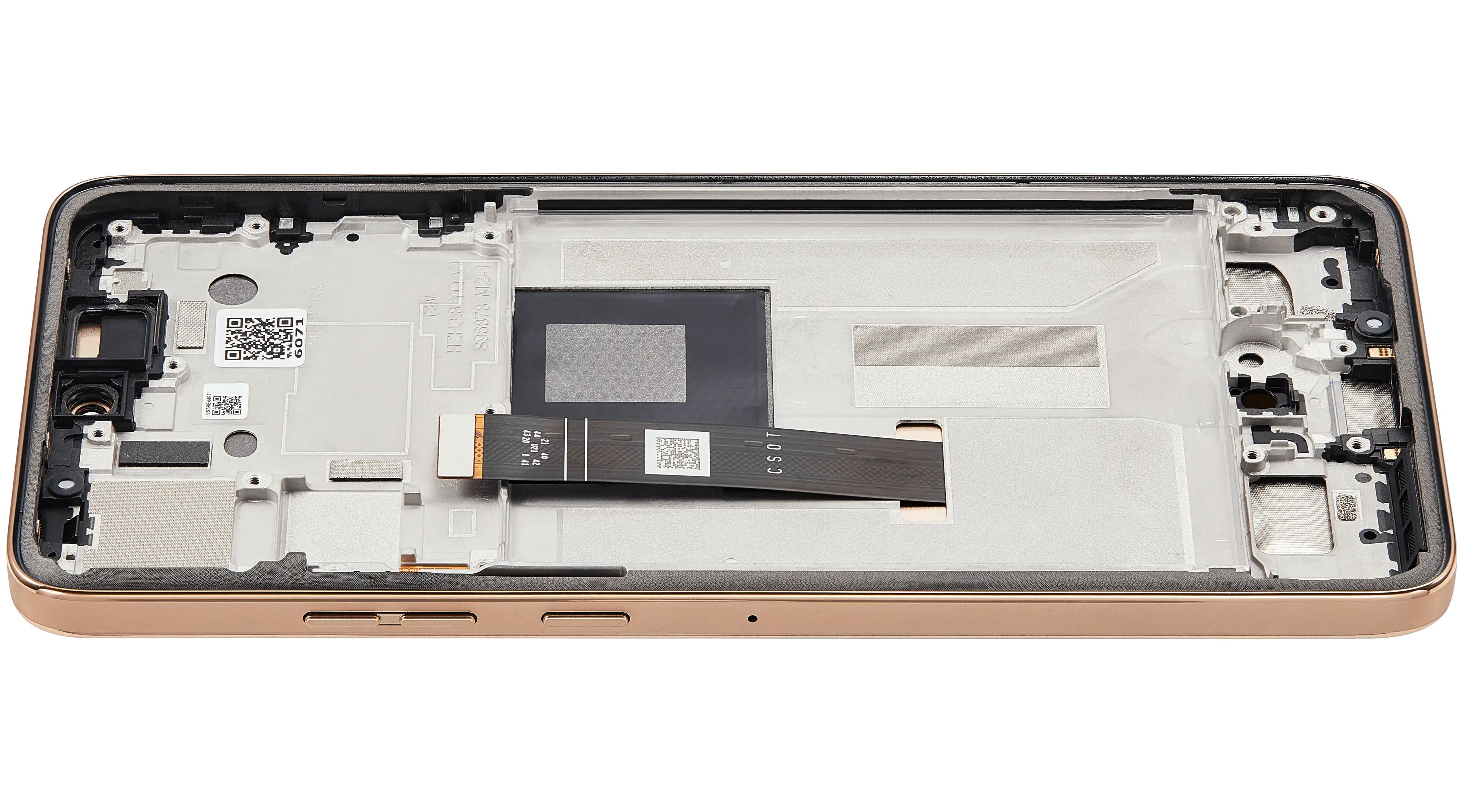 Oled Assembly With Frame Compatible For Motorola Moto Edge 50 Neo (Xt2409-3 / 2024) (Refurbished) (Latte)