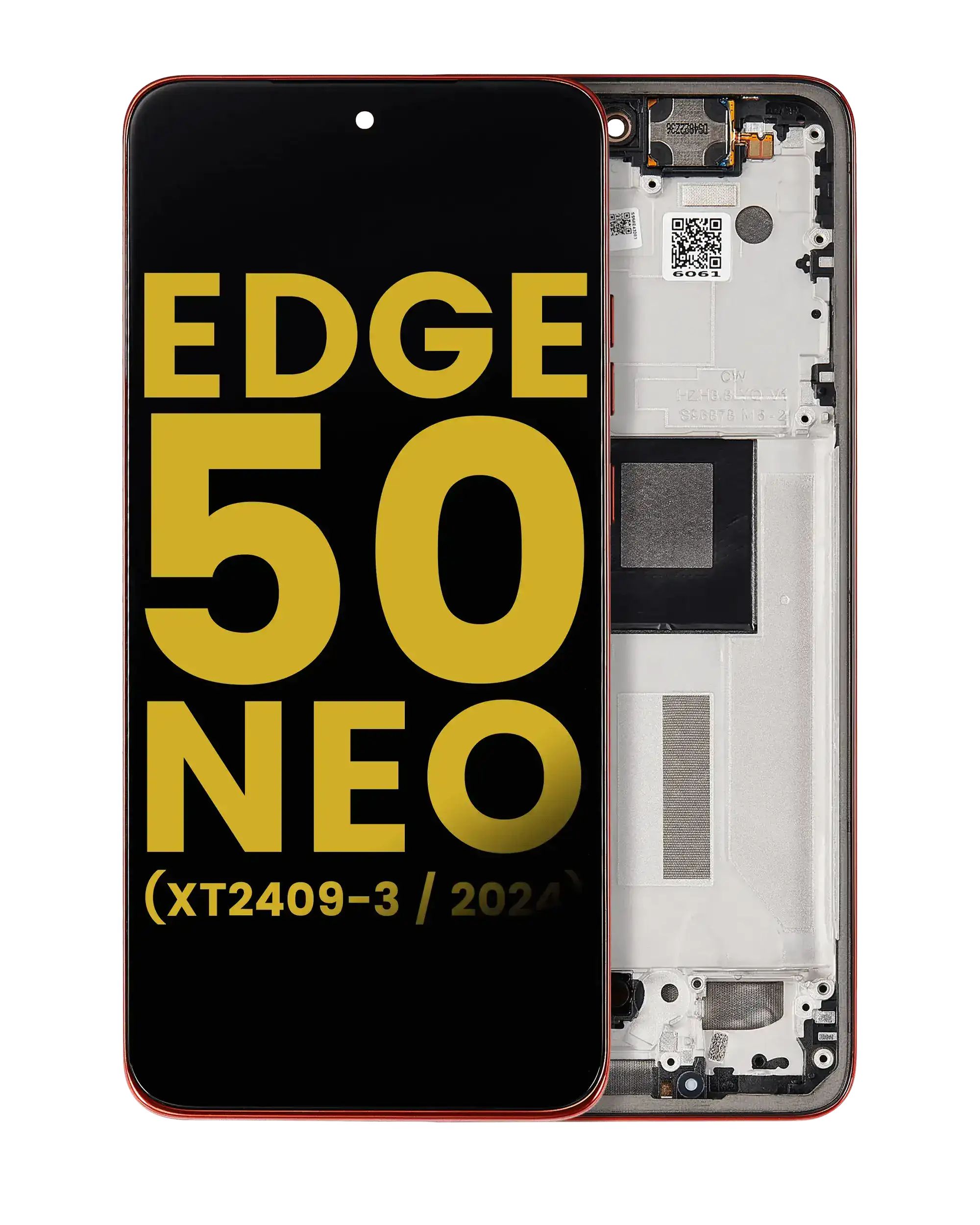 Oled Assembly With Frame Compatible For Motorola Moto Edge 50 Neo (Xt2409-3 / 2024) (Refurbished) (Poinciana)